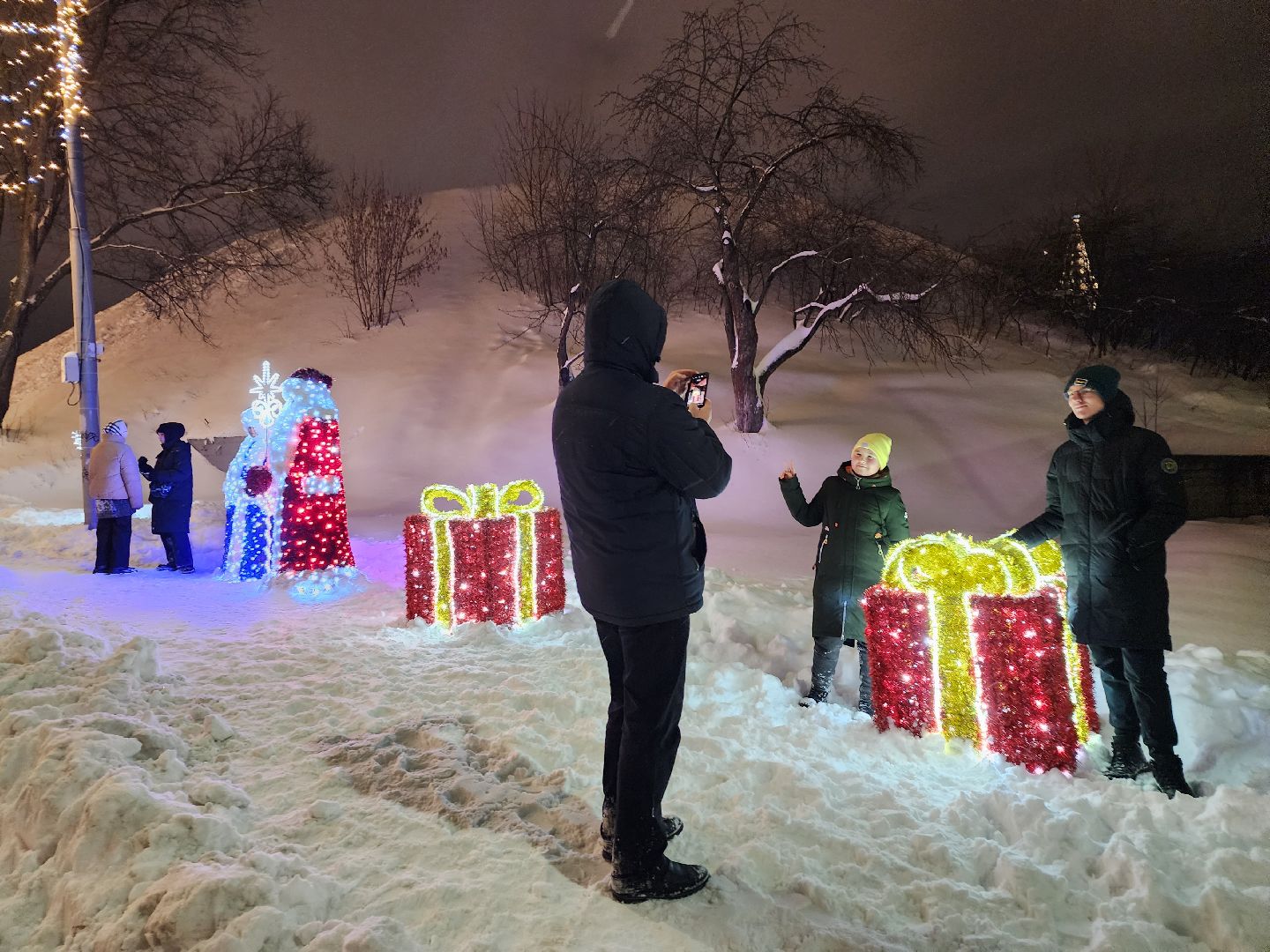 Серпухов, Подмосковье, зима в подмосковье, соборная гора, зажжение огней,