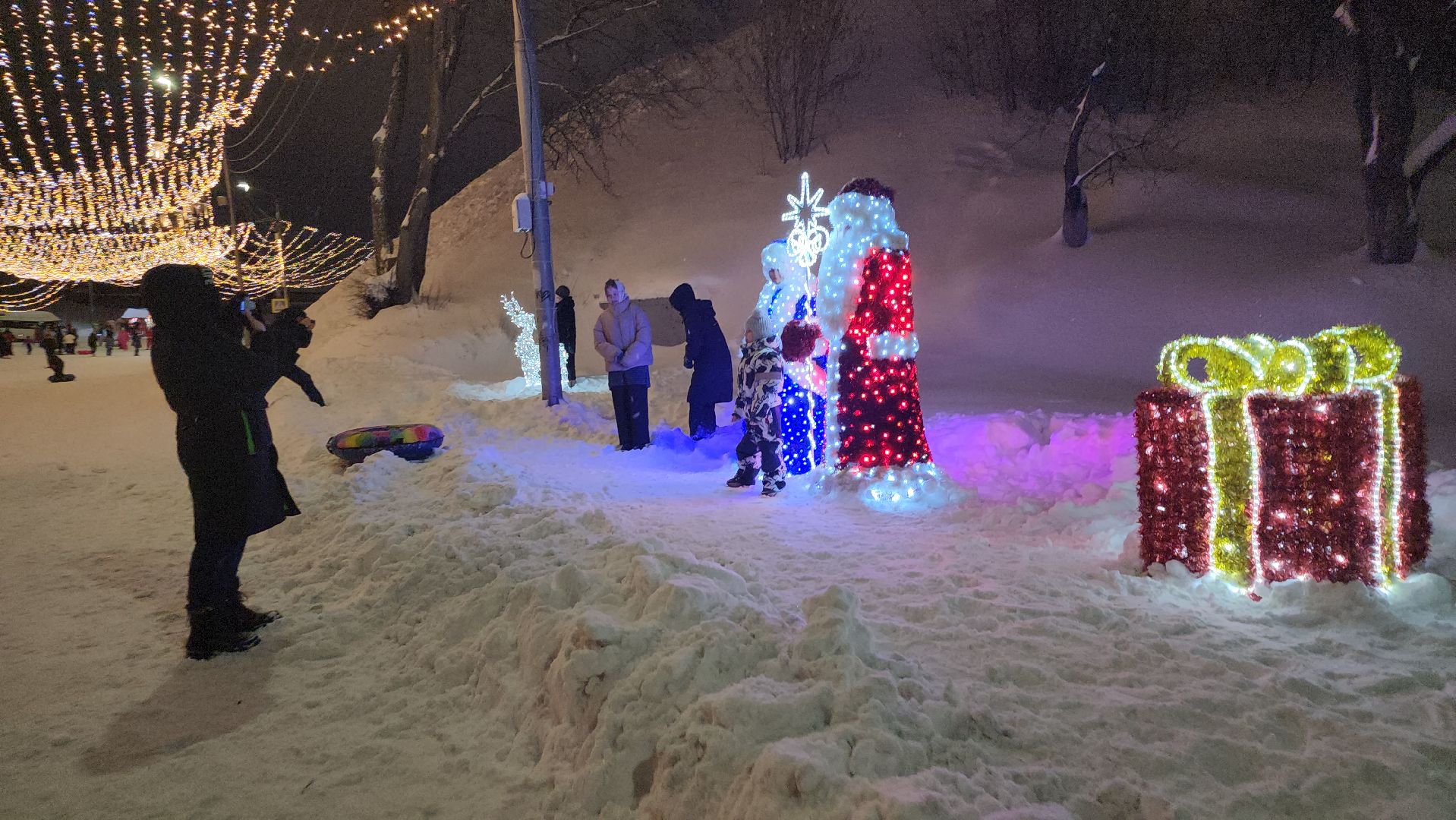 Серпухов, Подмосковье, зима в подмосковье, соборная гора, зажжение огней,