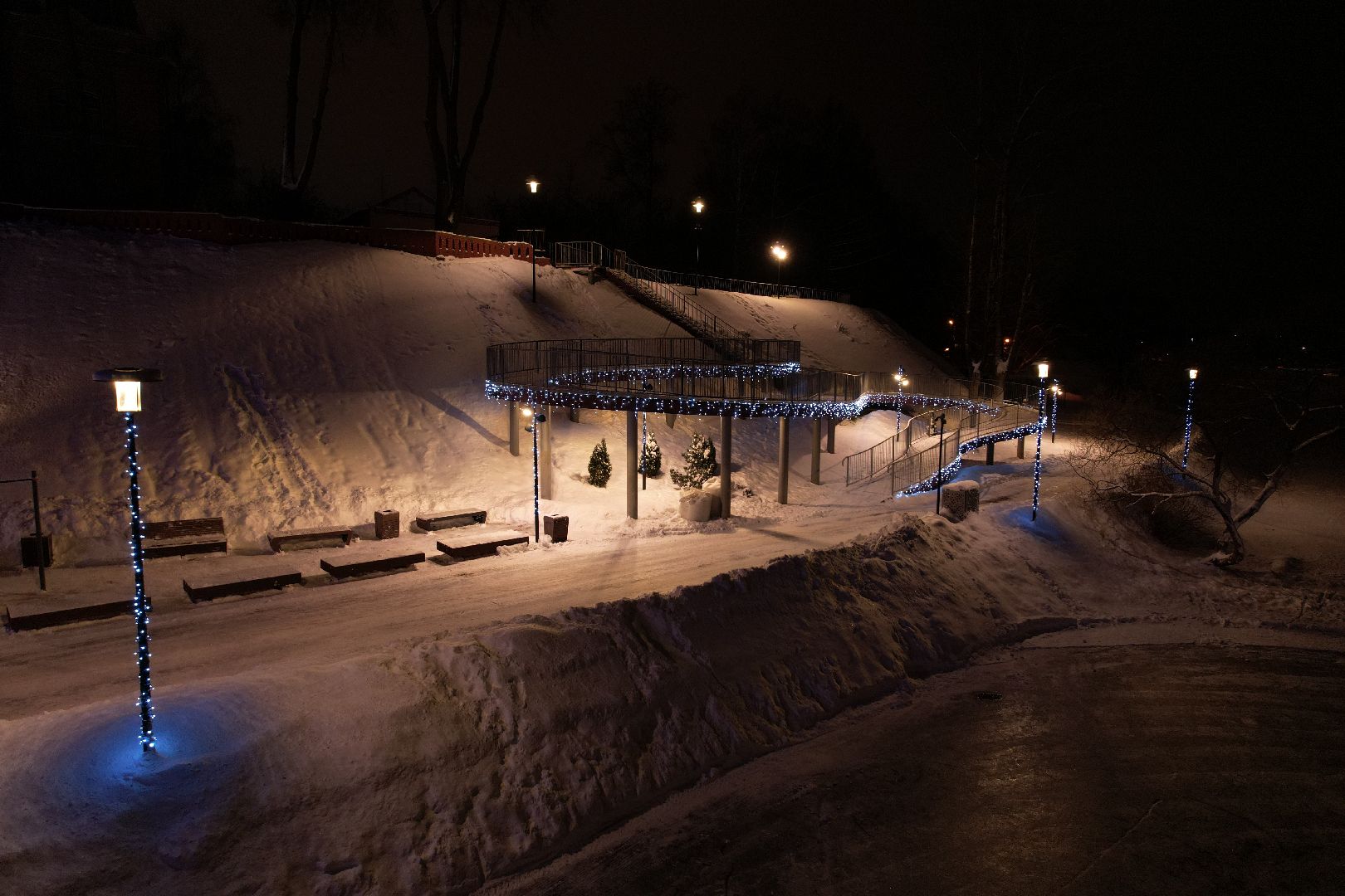 видео с коптера, сергиев посад, зима, благоустройство,