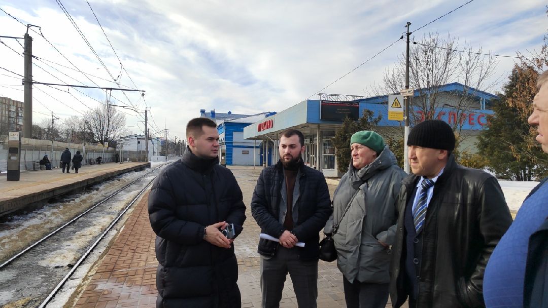 Пушкино, Пушкинский округ, Пушкинский, РЖД, жд станция, транспорт, Весна в Подмосковье, электропоезд