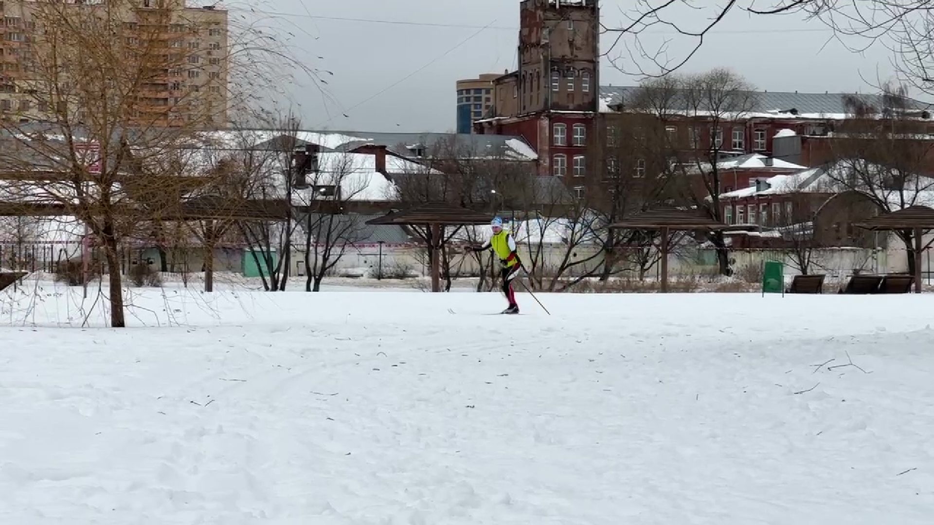 Реутов, парк, Фабричный пруд, спорт, лыжи, трасса, Людмила Колобанова,