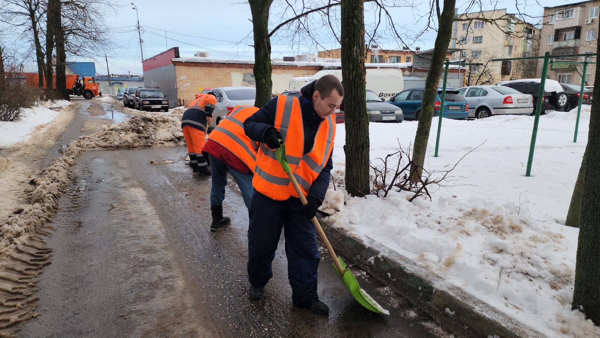 коммунальная техника, коммунальные служба, снегопад ваня, руза, рузский городской округ, московская область, подмосковье,