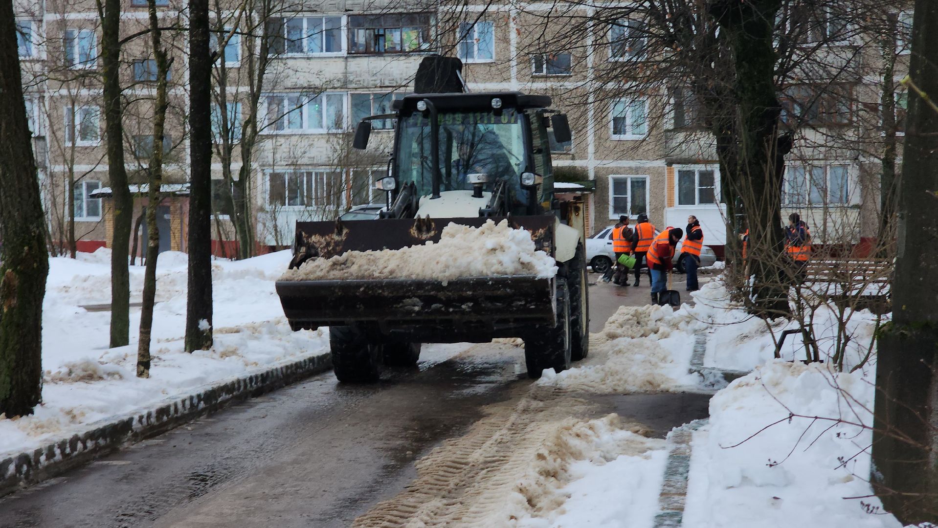 коммунальная техника, коммунальные служба, снегопад ваня, руза, рузский городской округ, московская область, подмосковье,