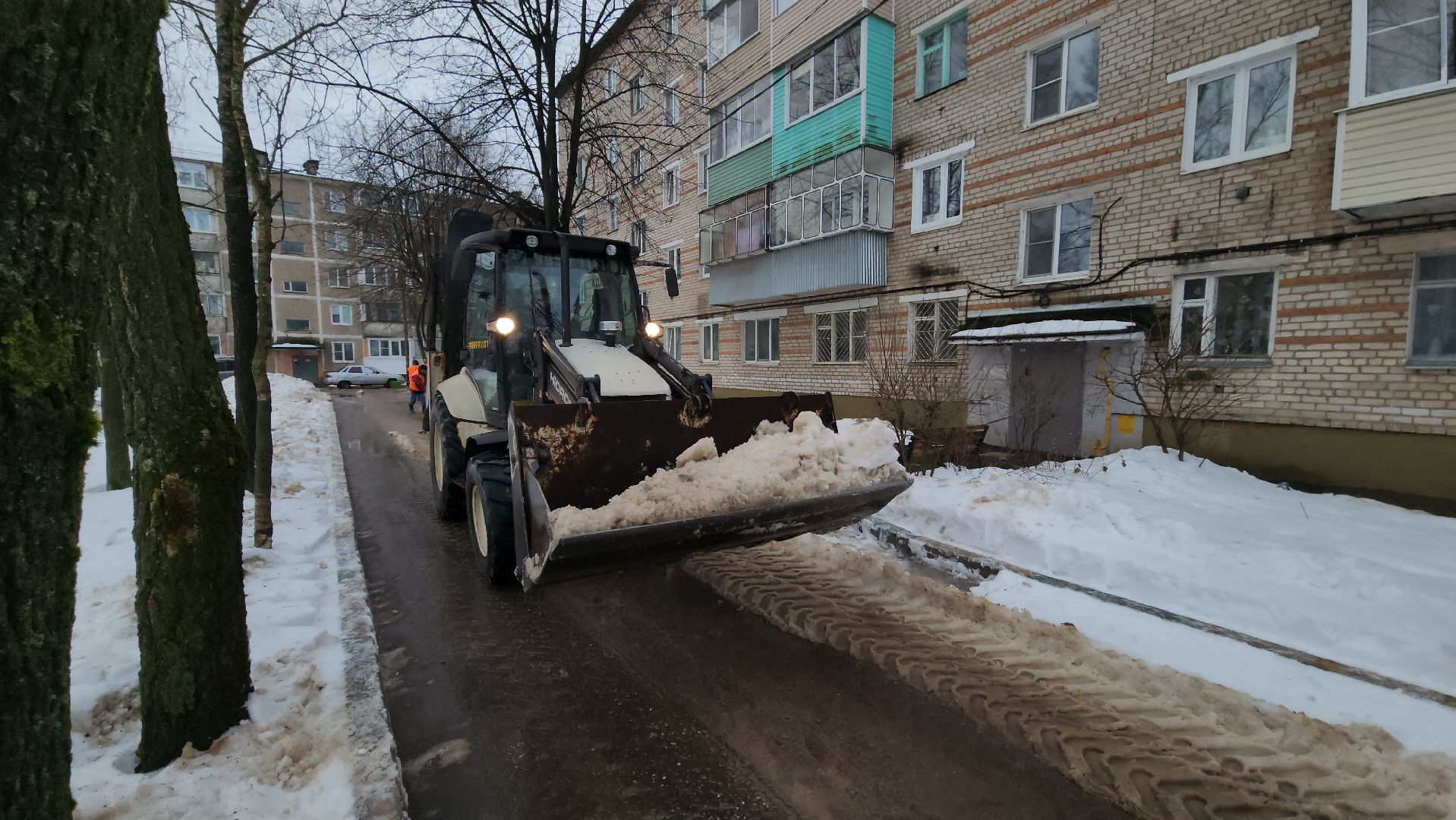 коммунальная техника, коммунальные служба, снегопад ваня, руза, рузский городской округ, московская область, подмосковье,