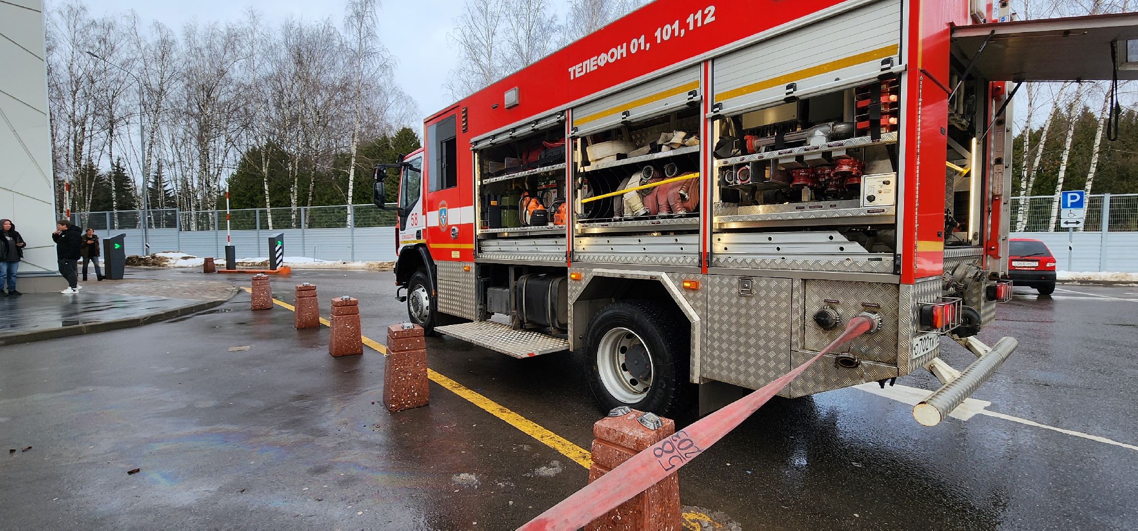 МЧС, учения пожарных, Эвакуация, Домодедово,