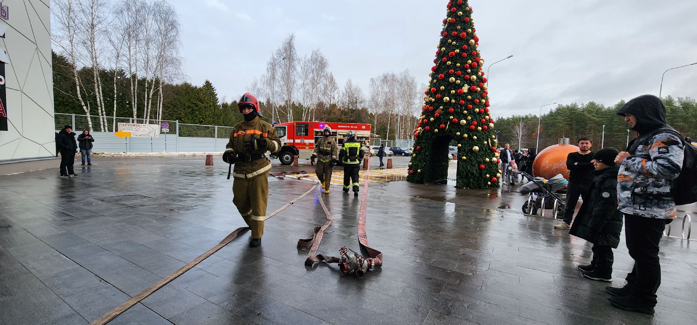 МЧС, учения пожарных, Эвакуация, Домодедово,