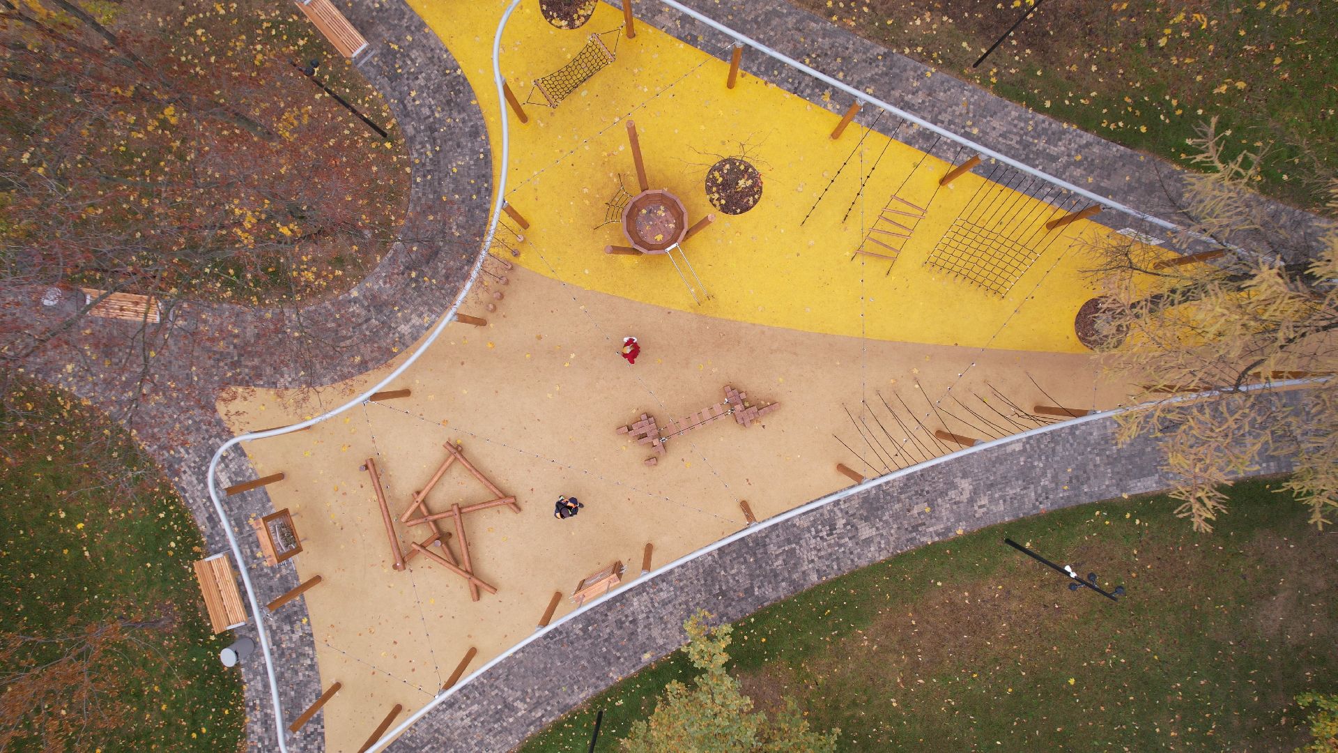 видео с коптера, сквер, котельники,