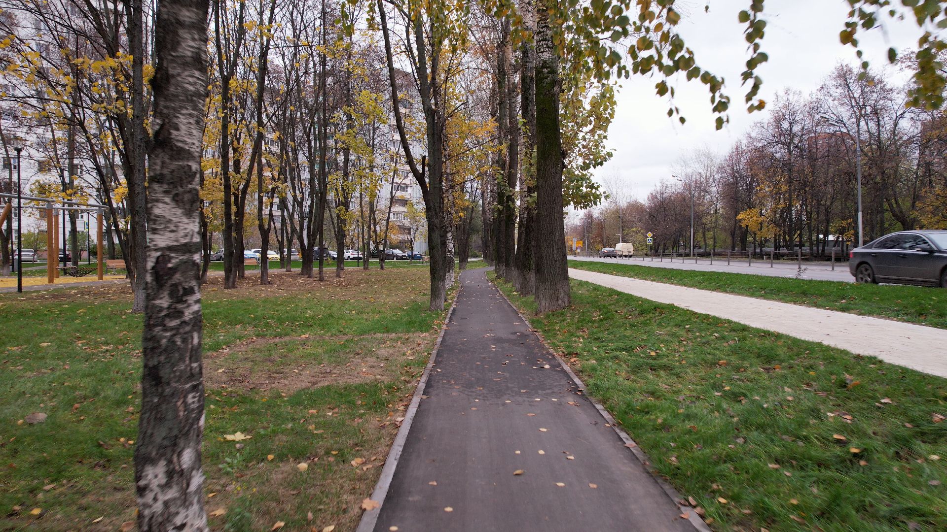 видео с коптера, сквер, котельники,