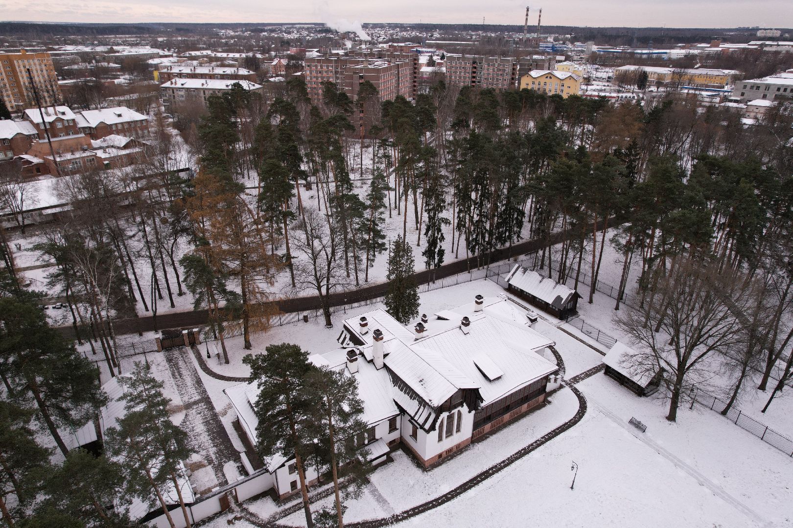 видео с коптера, ногинск, парк,