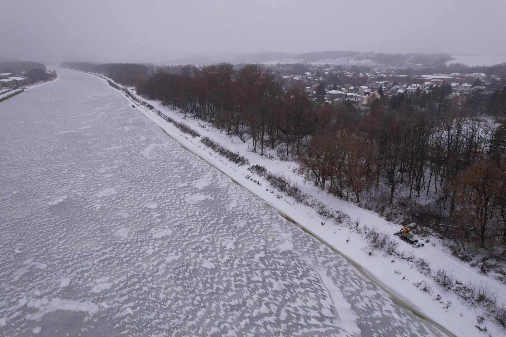 видео с коптера, вело1, лыжи,