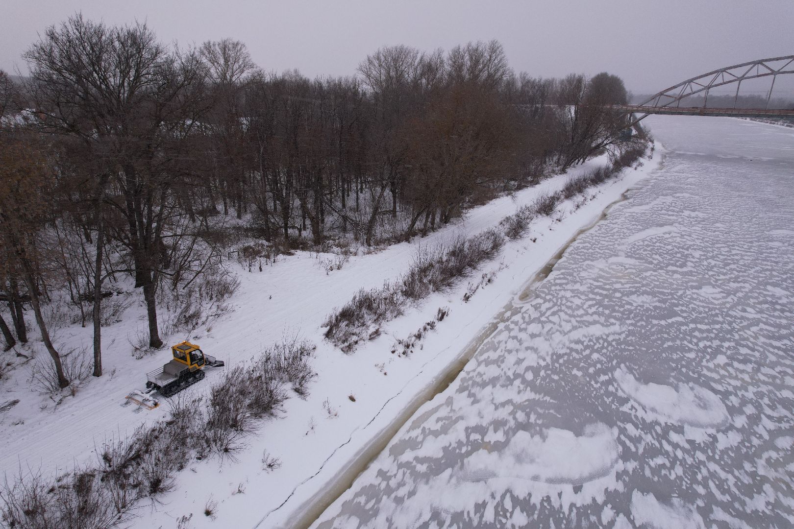 видео с коптера, вело1, лыжи,