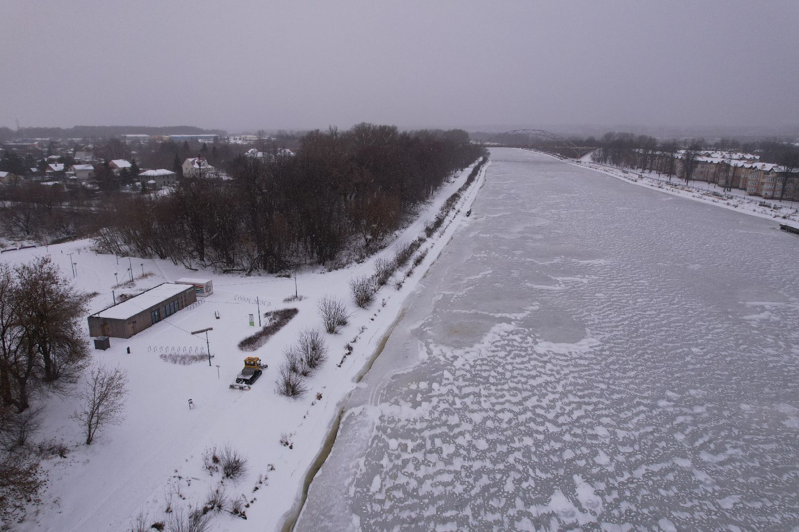 видео с коптера, вело1, лыжи,