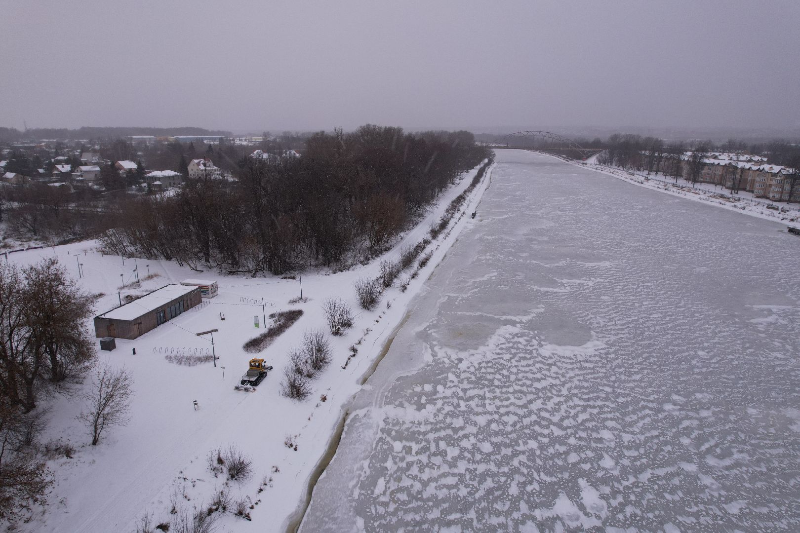 видео с коптера, вело1, лыжи,
