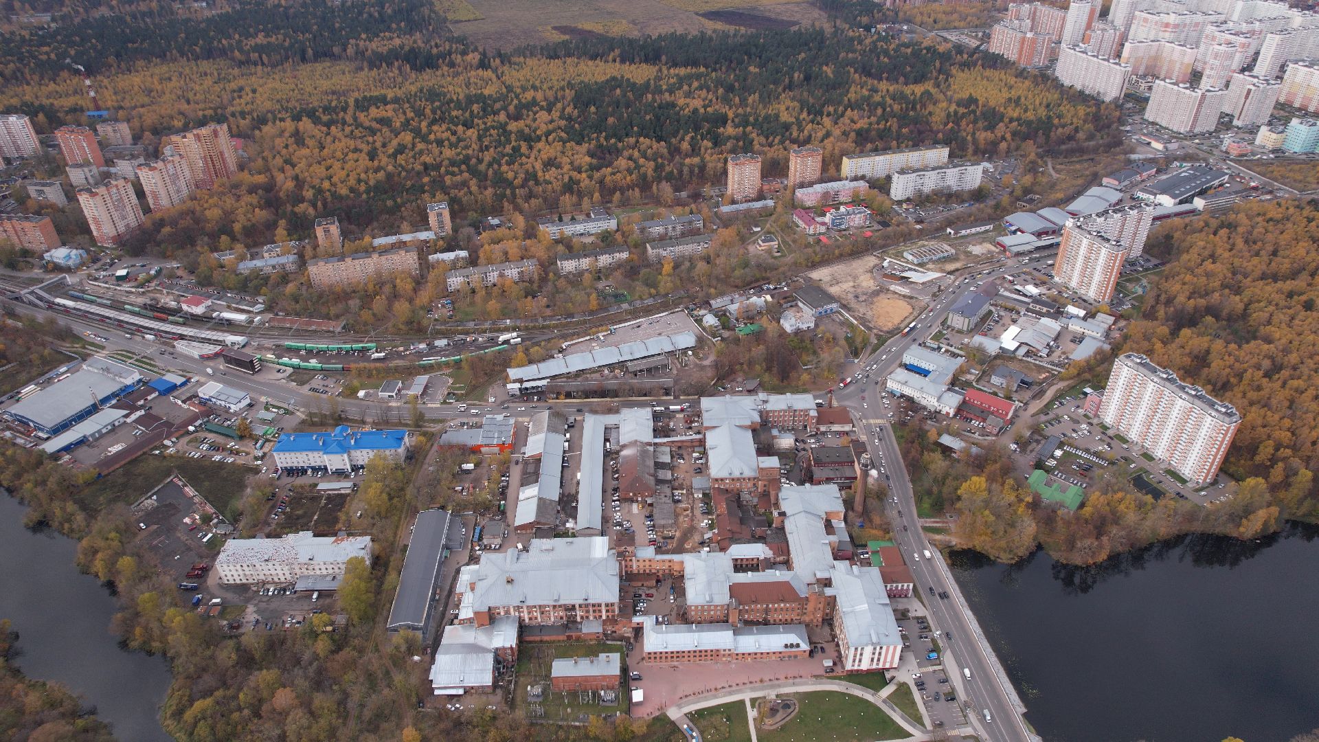 балашиха, фабрика, видео с коптера,