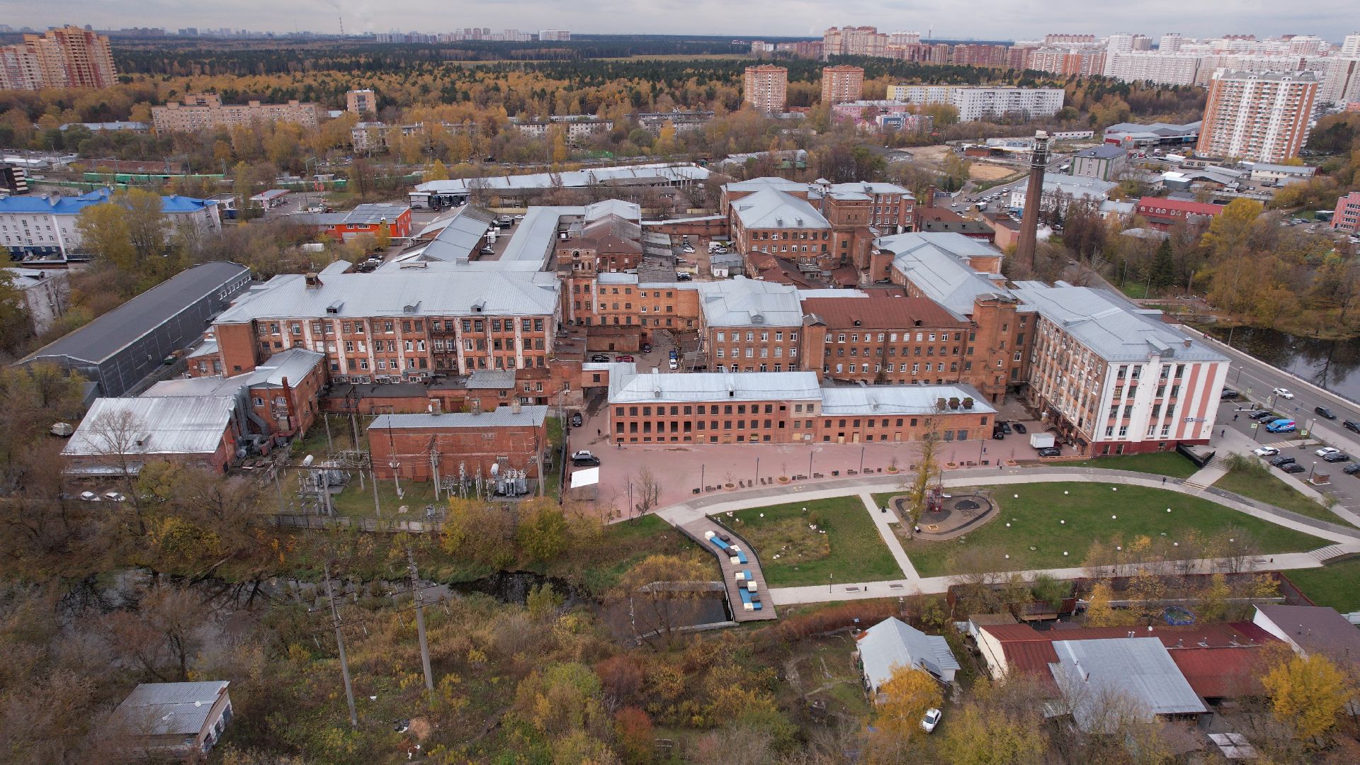 балашиха, фабрика, видео с коптера,