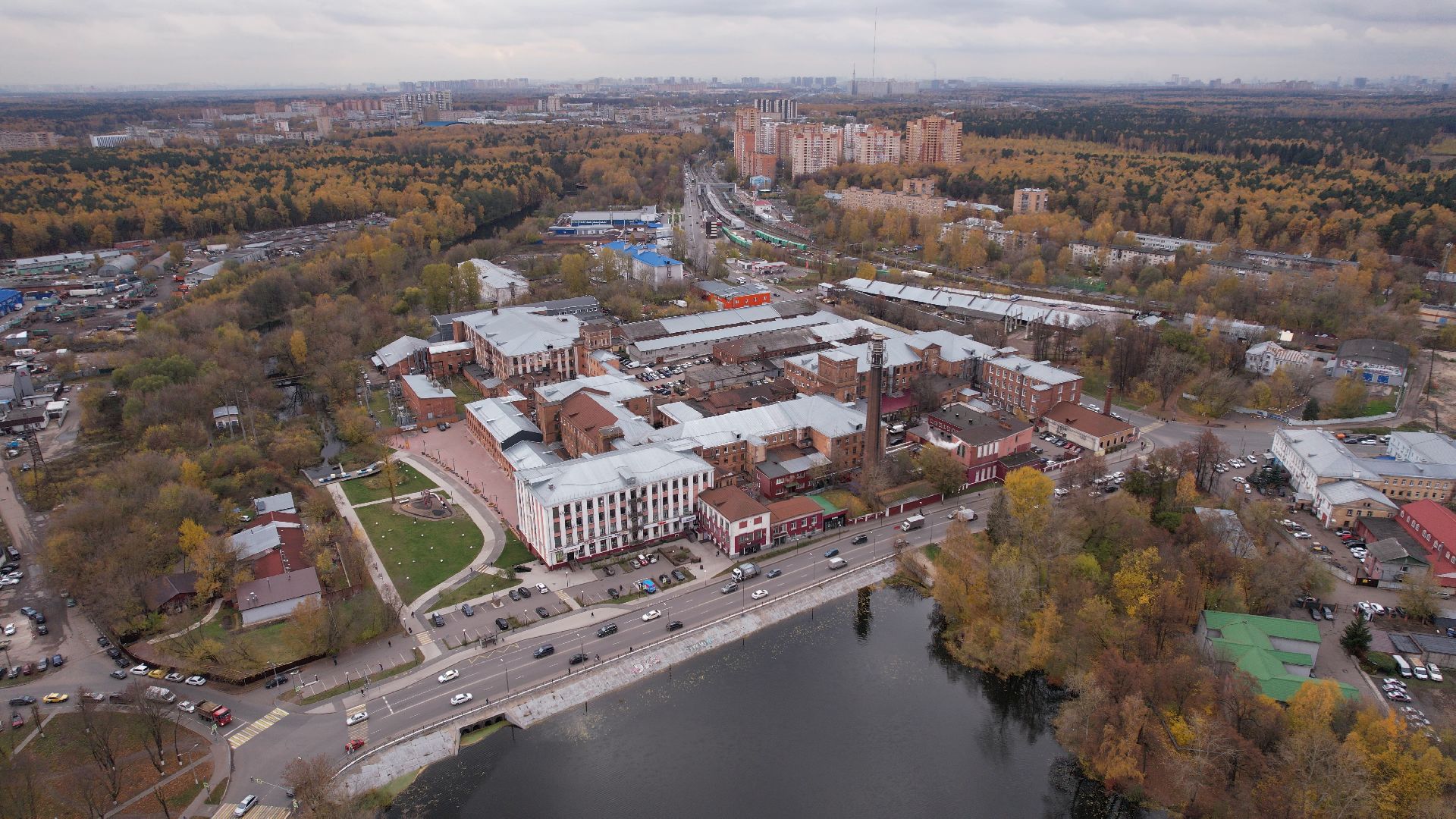 балашиха, фабрика, видео с коптера,