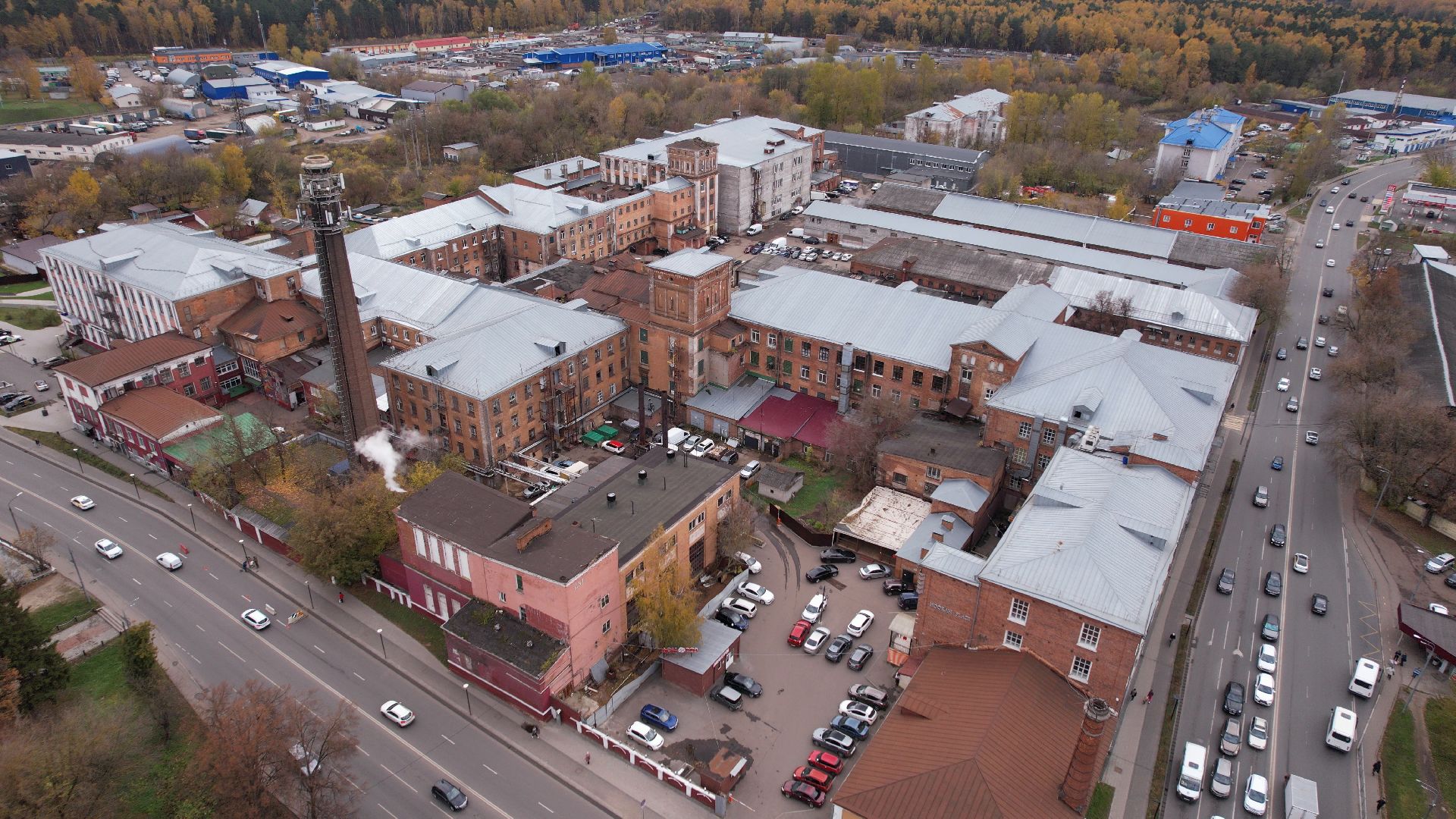 балашиха, фабрика, видео с коптера,