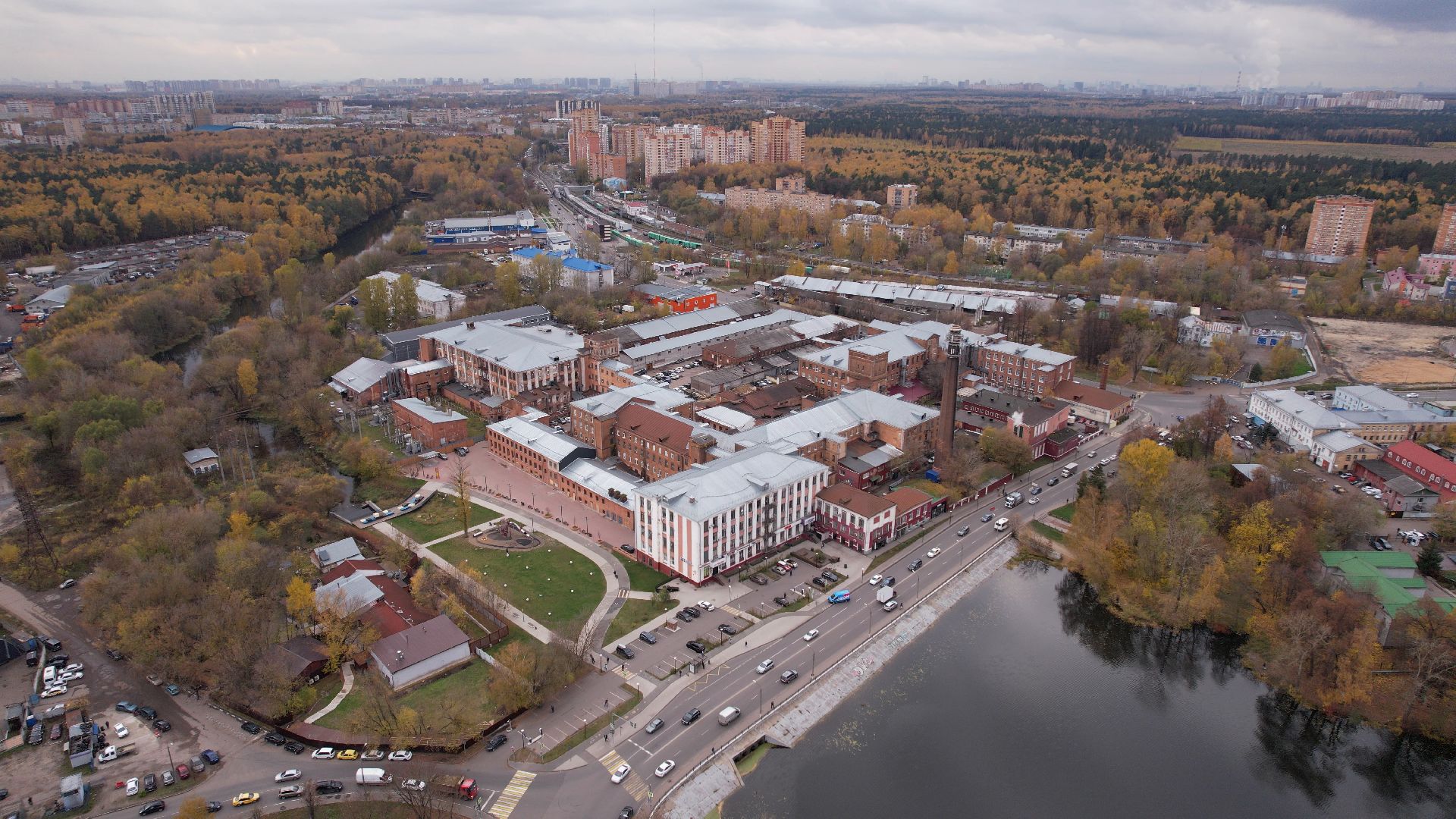 балашиха, фабрика, видео с коптера,