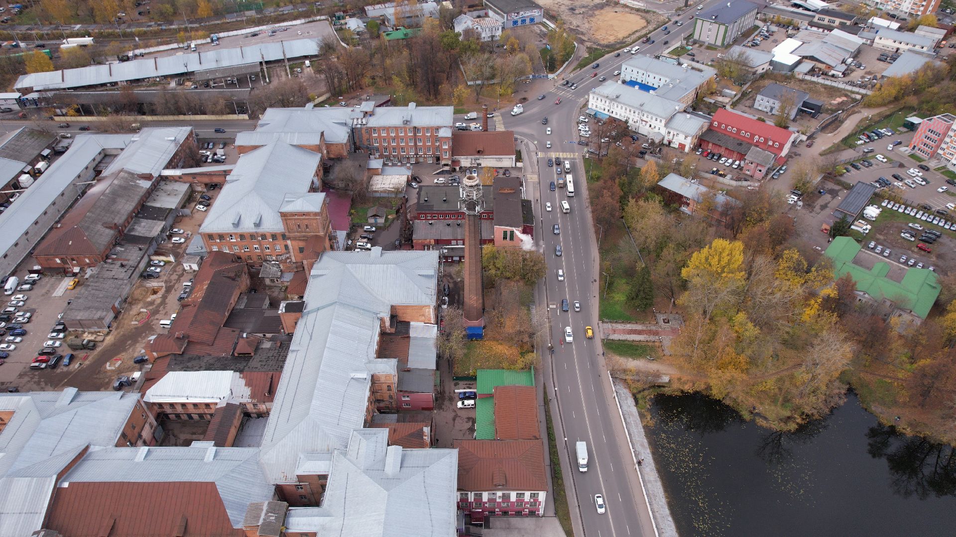 балашиха, фабрика, видео с коптера,