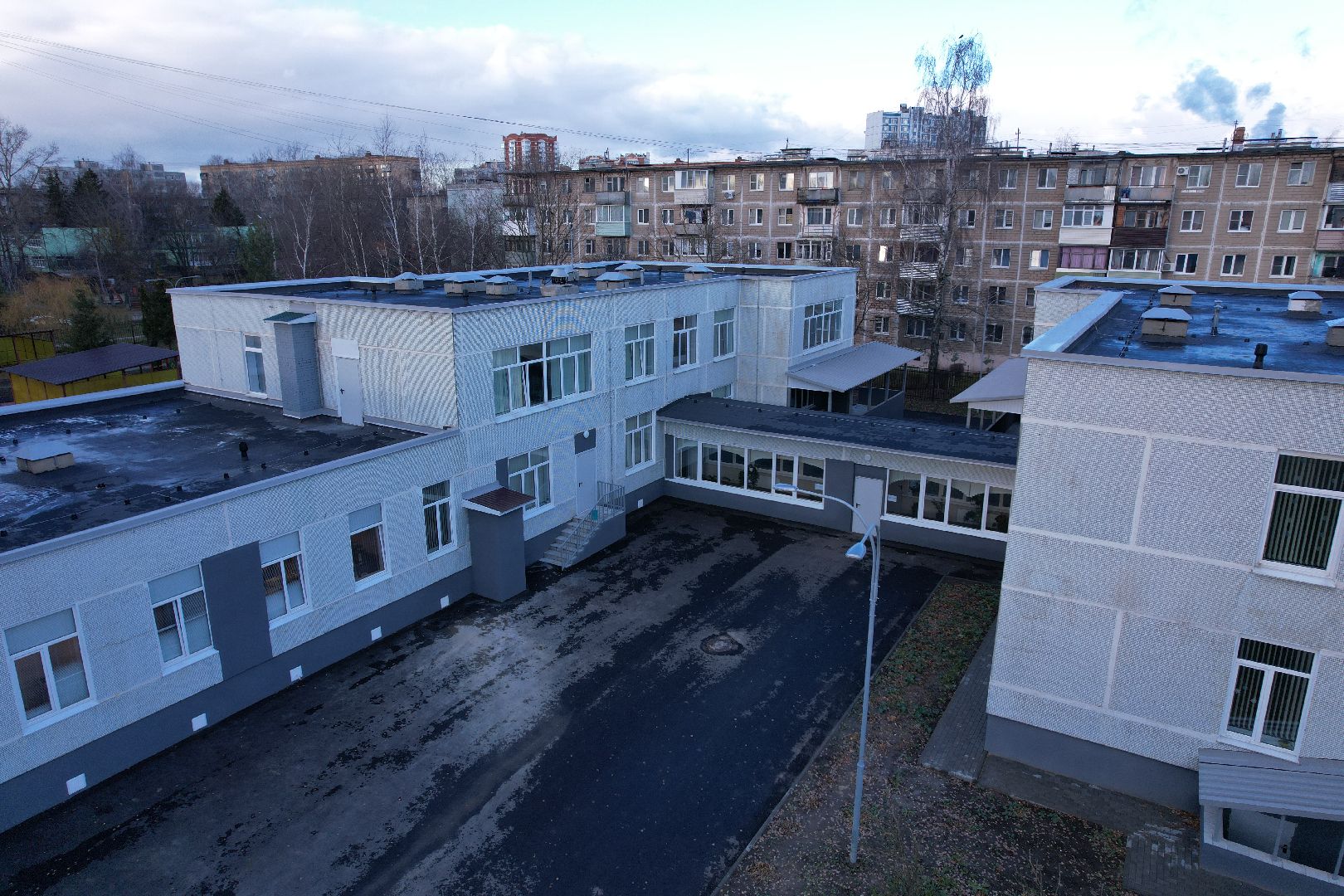 видео с коптера, школа, садик, серпухов,