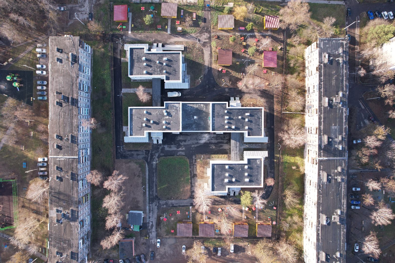 видео с коптера, школа, садик, серпухов,