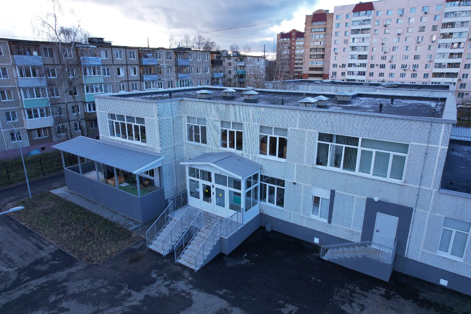 видео с коптера, школа, садик, серпухов,