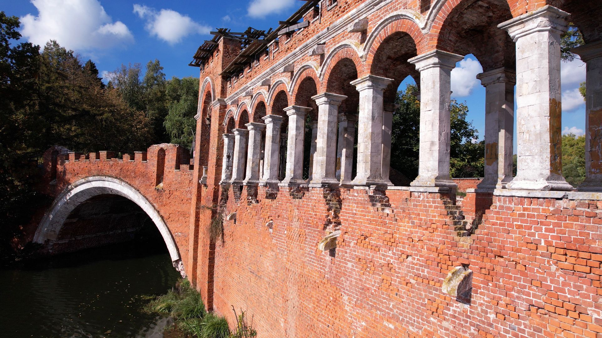 видео с коптера, марфино, усадьба,