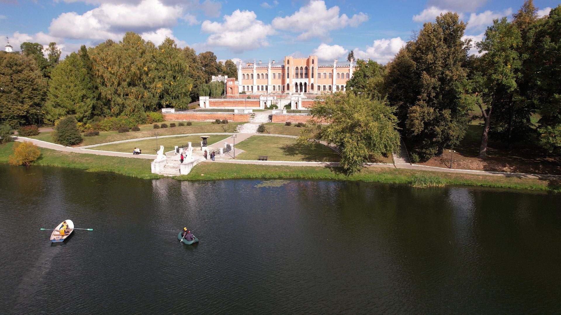 видео с коптера, марфино, усадьба,