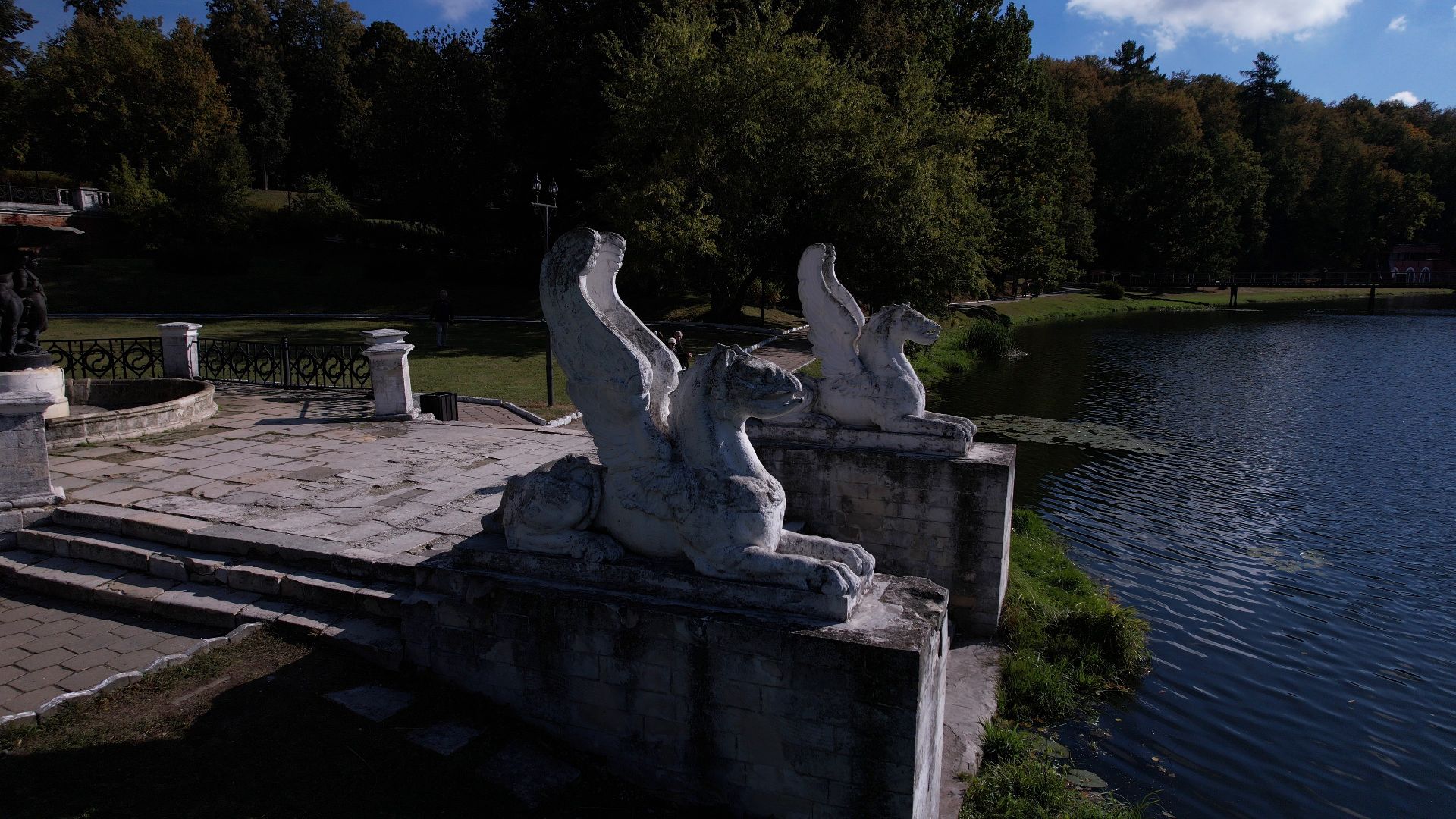 видео с коптера, марфино, усадьба,