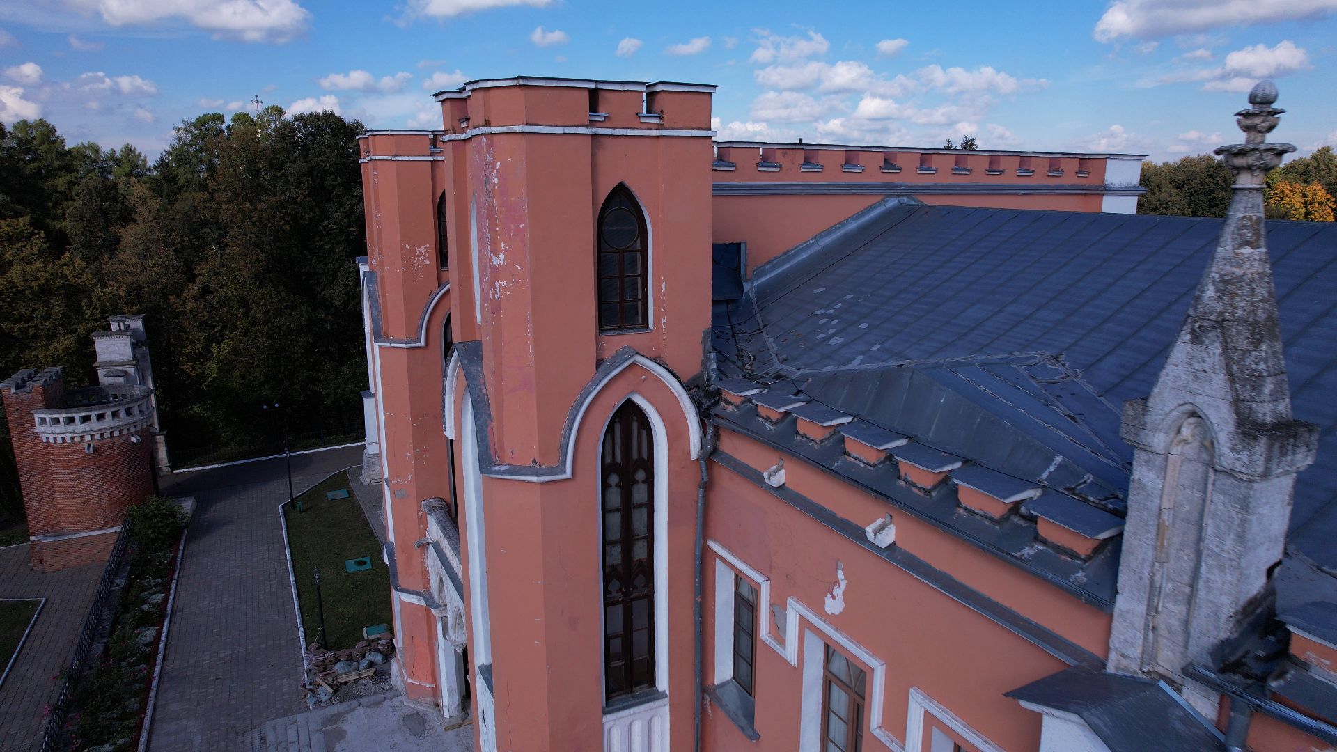 видео с коптера, марфино, усадьба,