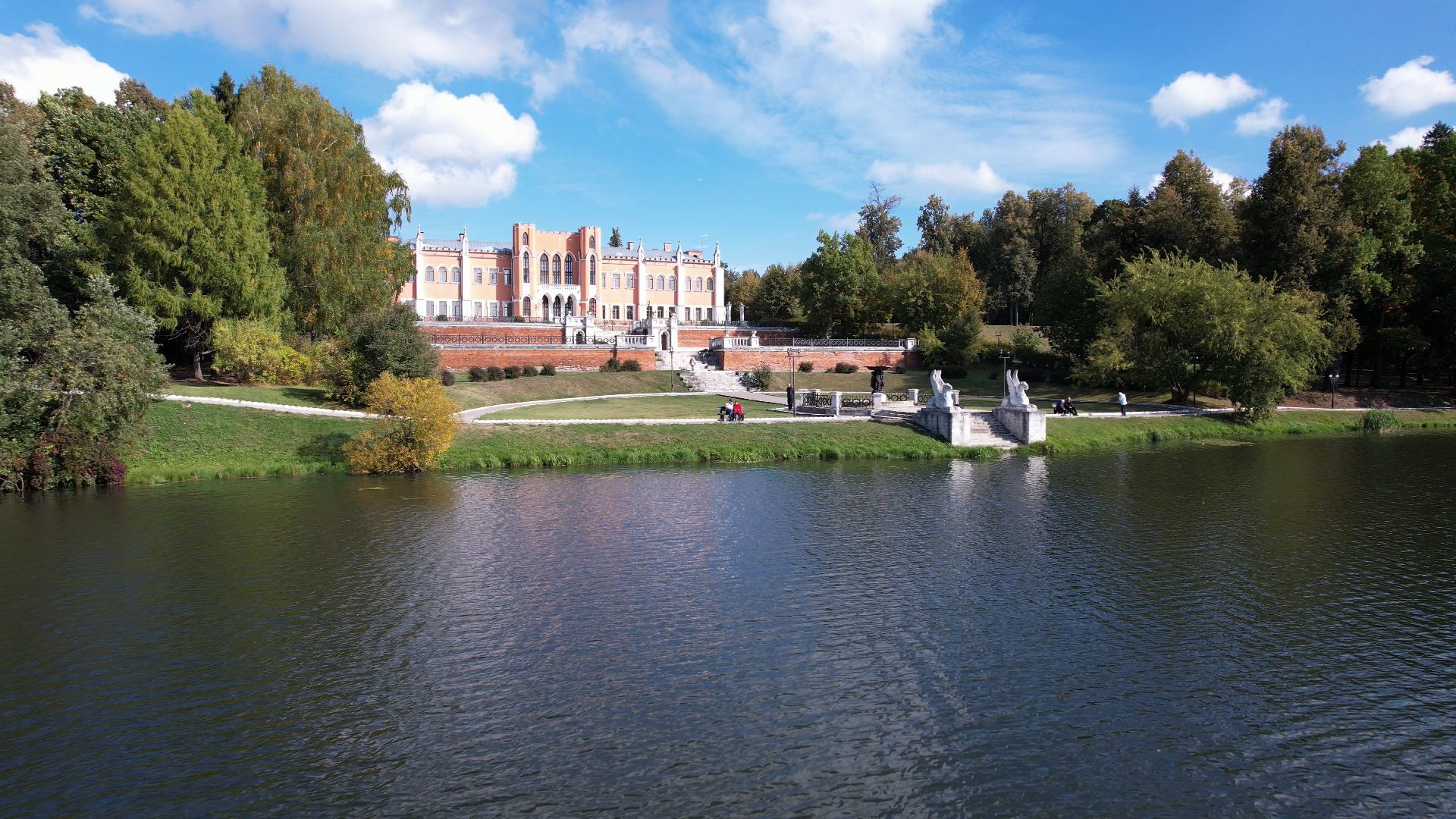 видео с коптера, марфино, усадьба,