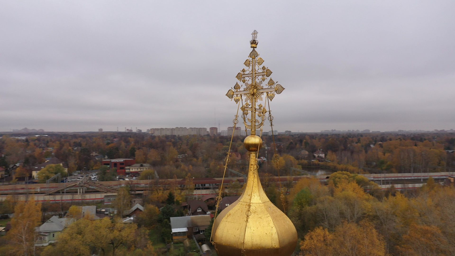 видео с коптера, храм, балашиха,