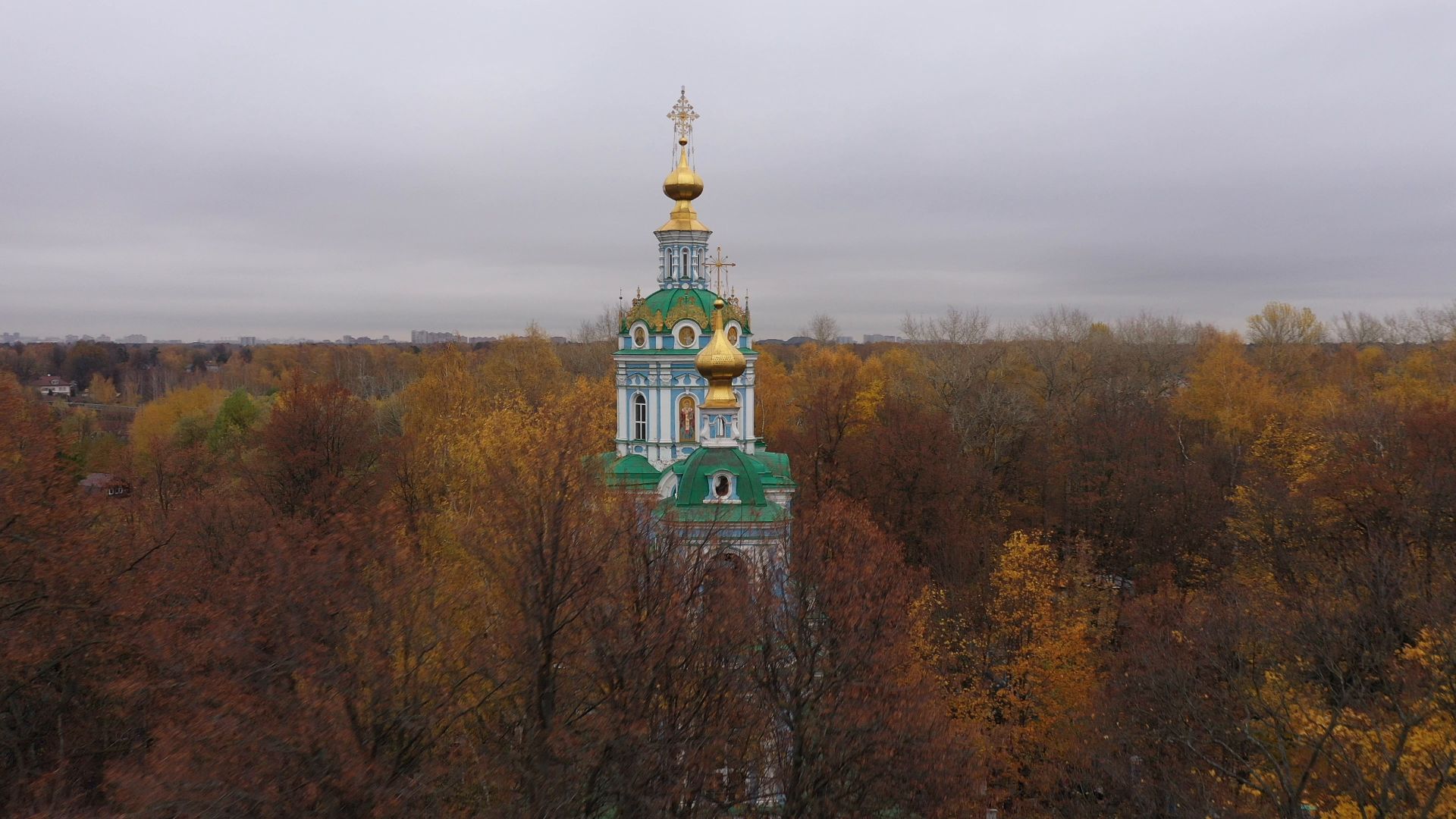 видео с коптера, храм, балашиха,