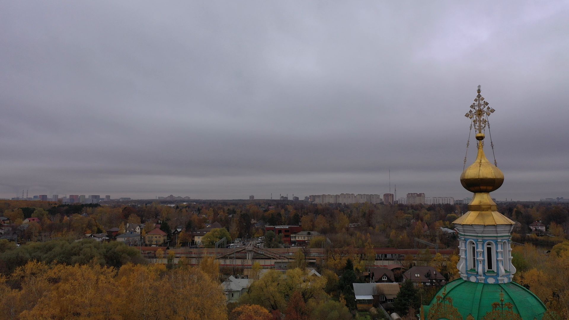 видео с коптера, храм, балашиха,