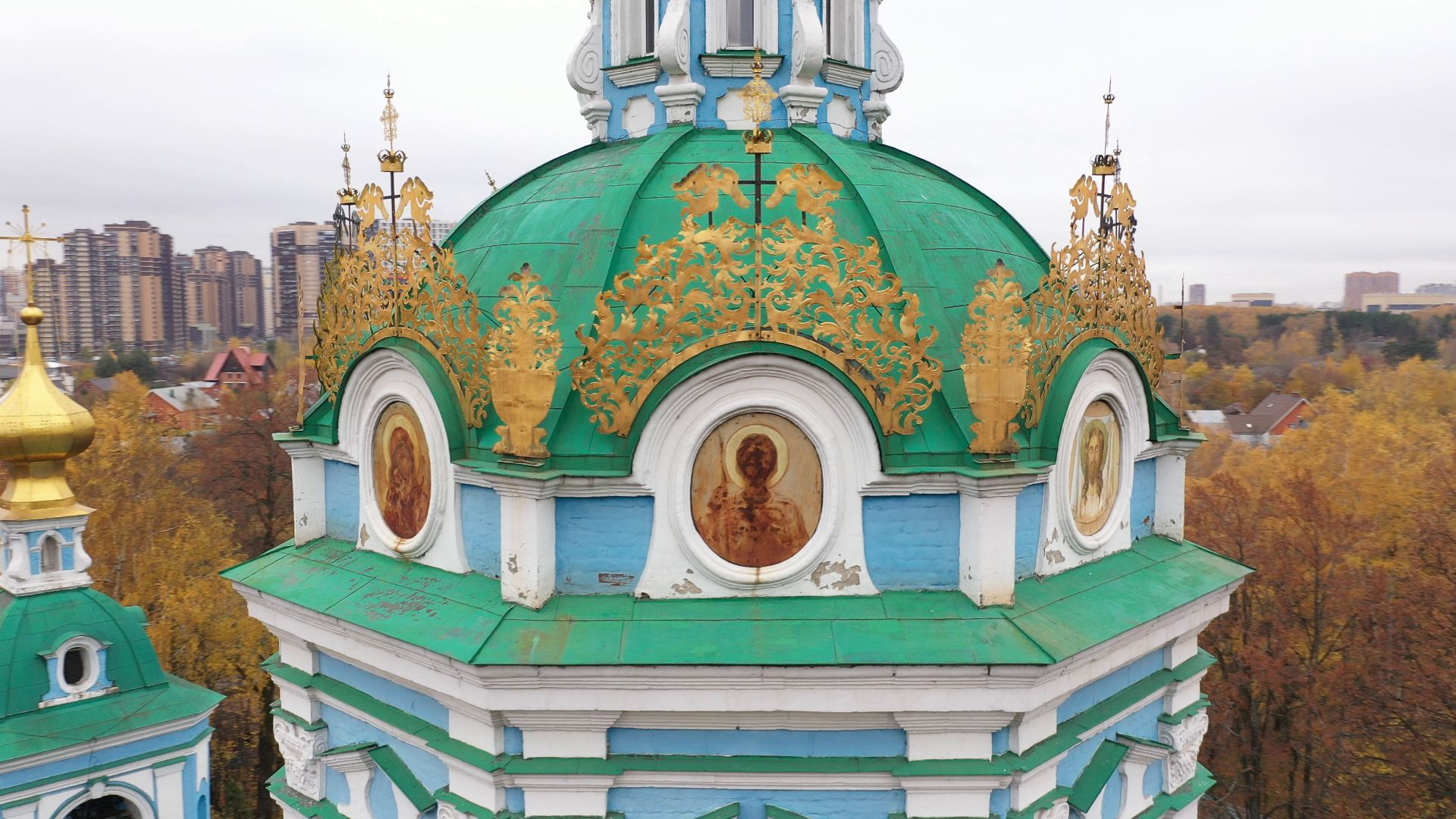 видео с коптера, храм, балашиха,