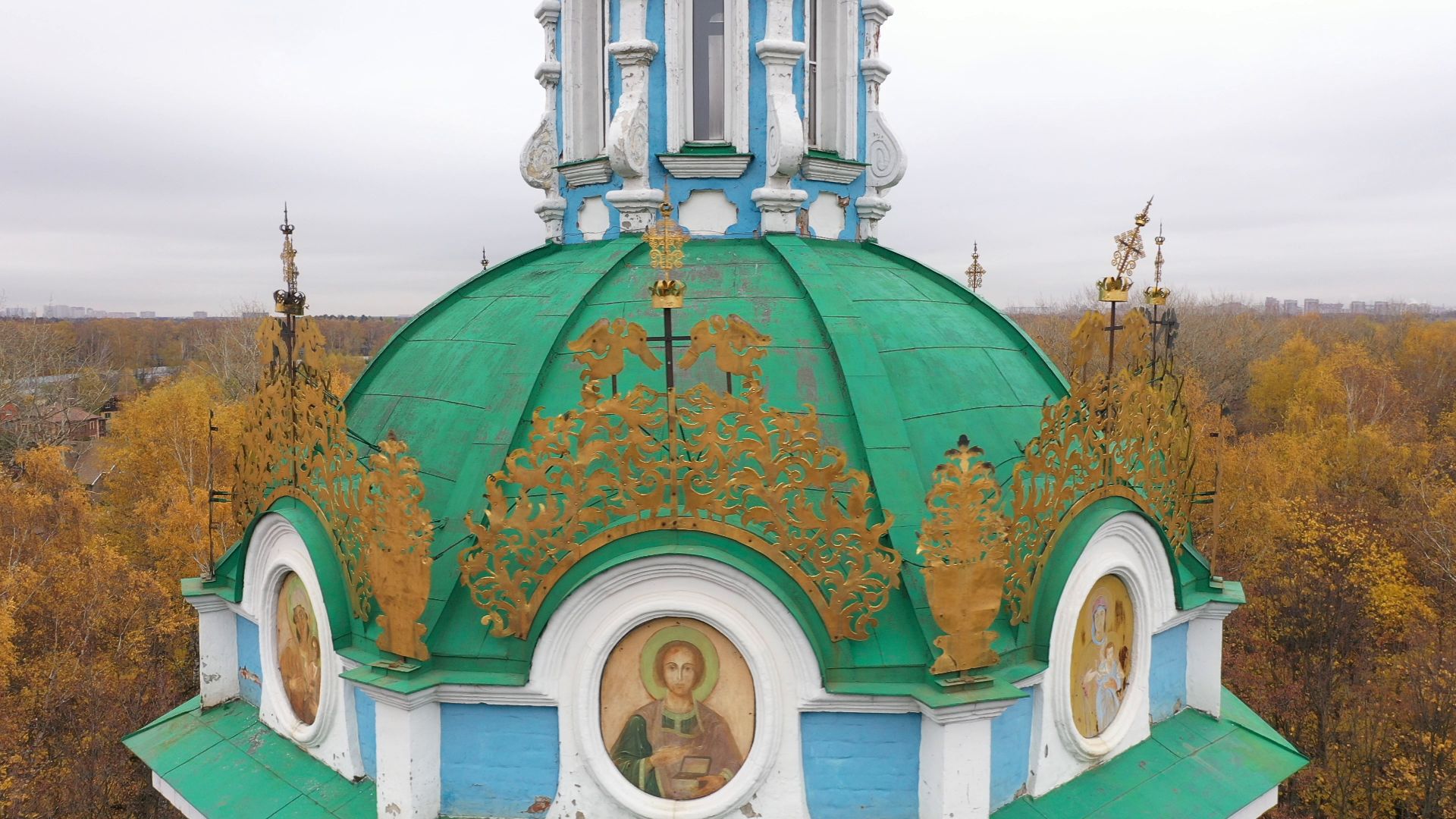 видео с коптера, храм, балашиха,