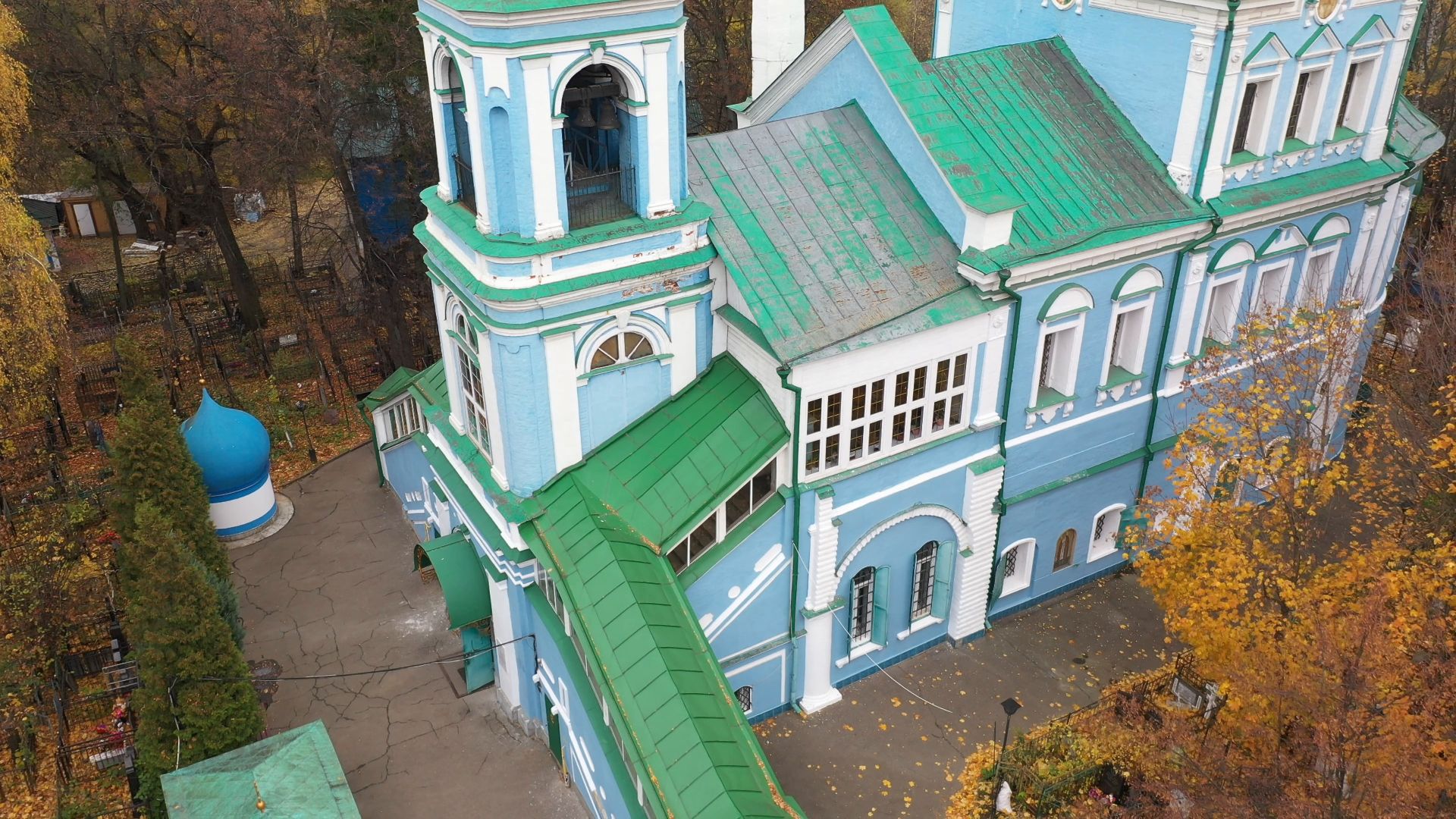 видео с коптера, храм, балашиха,