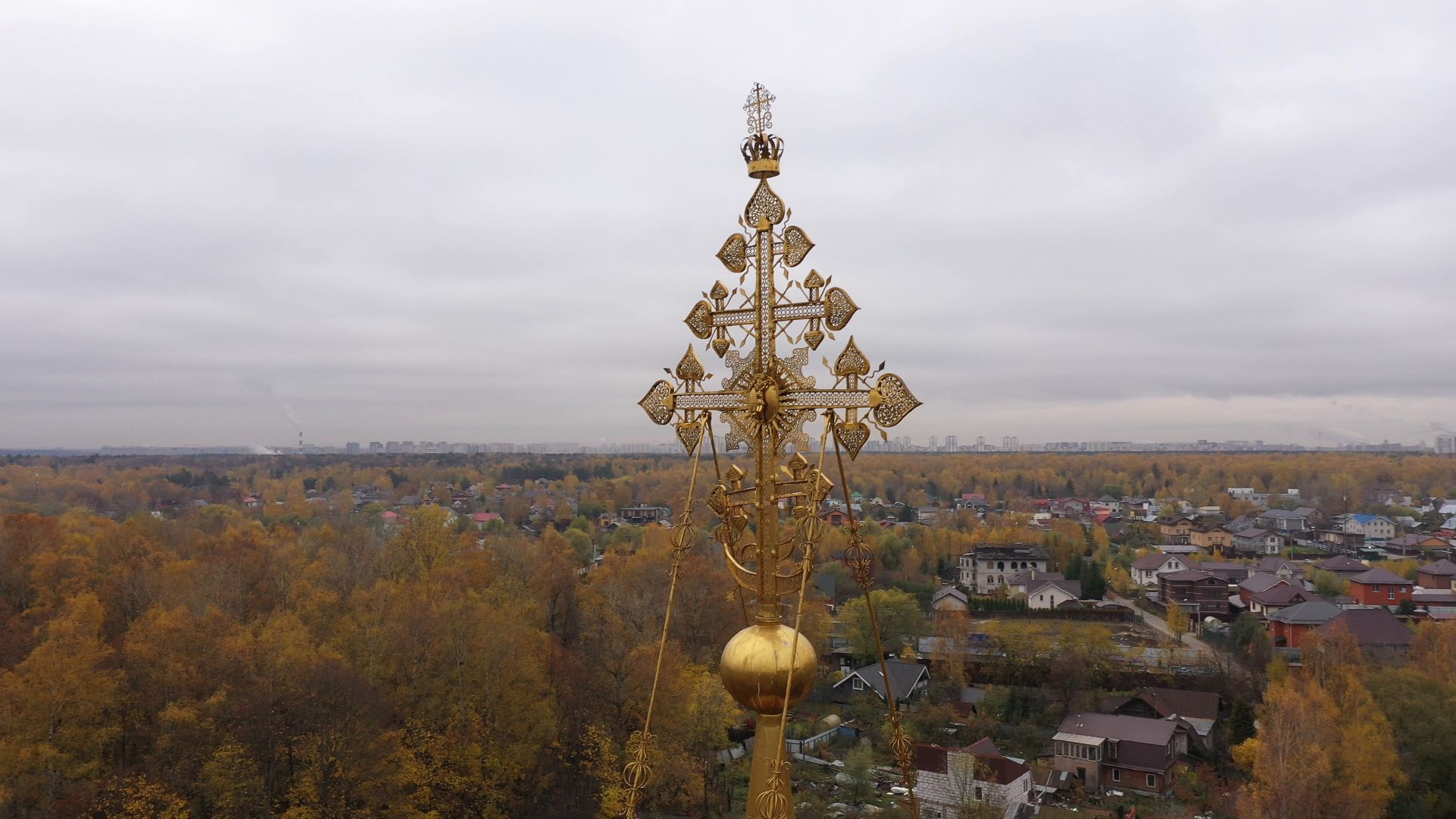 видео с коптера, храм, балашиха,