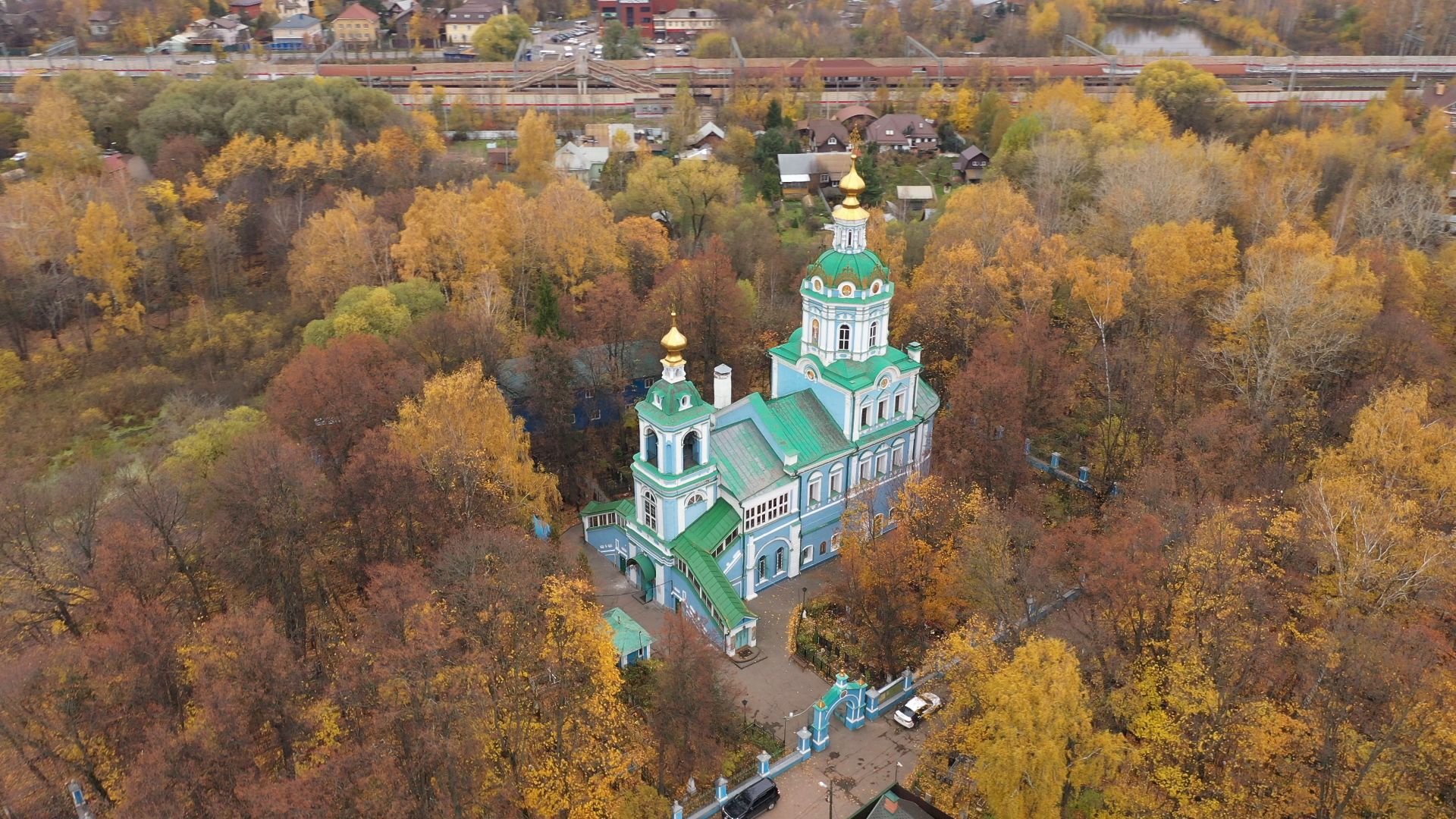 видео с коптера, храм, балашиха,