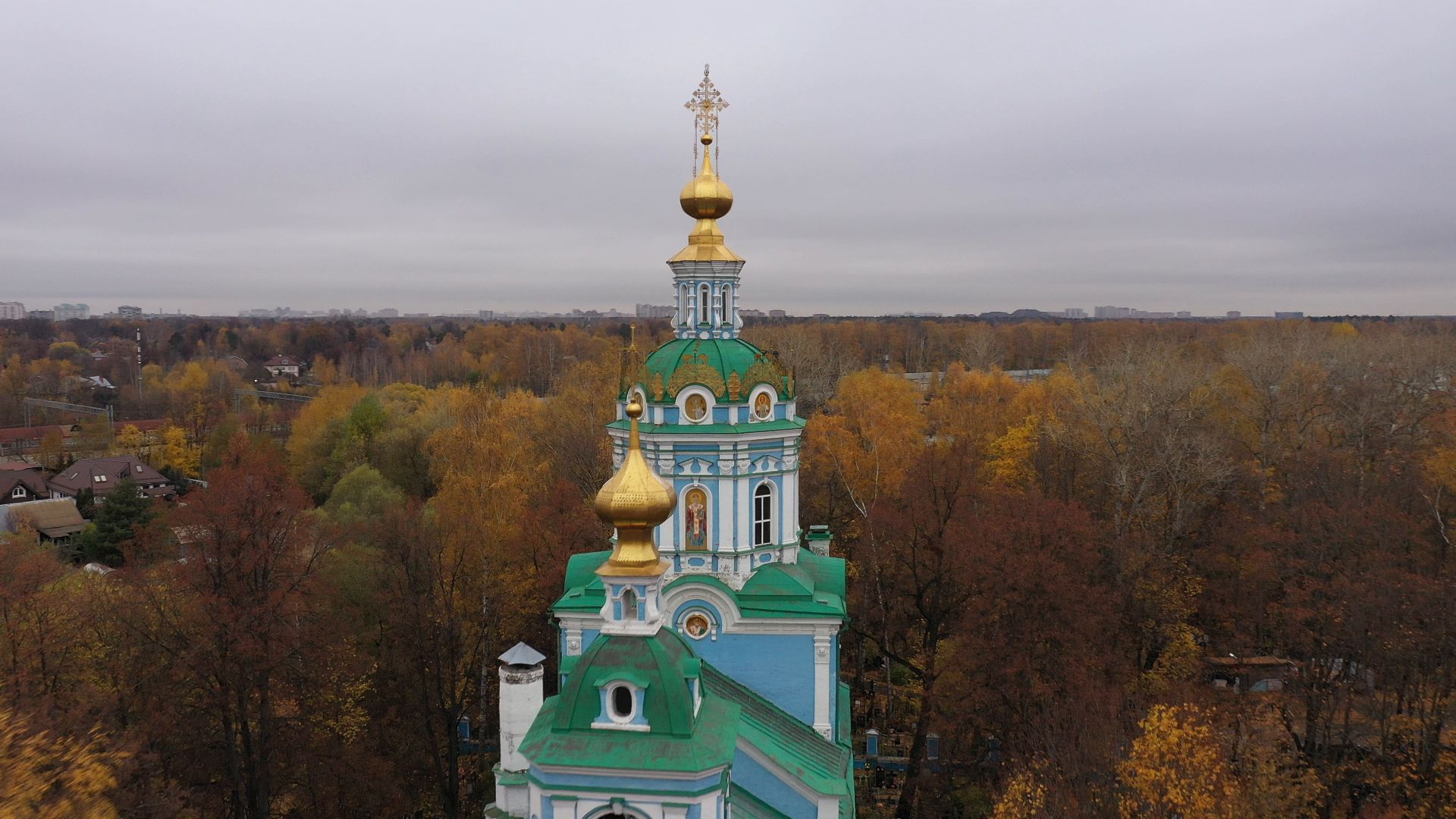 видео с коптера, храм, балашиха,
