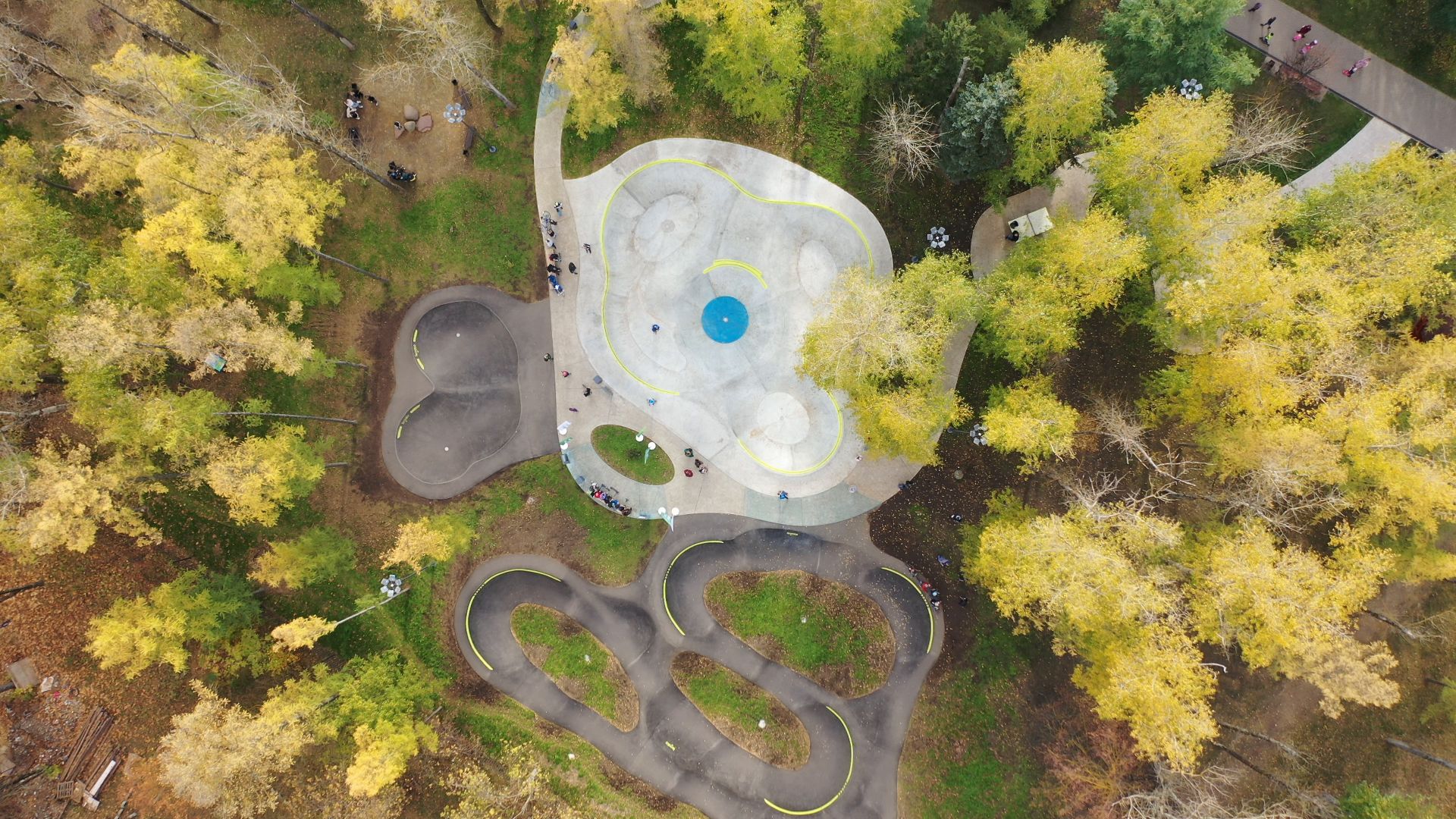 видео с коптера, парк, москворецкий,