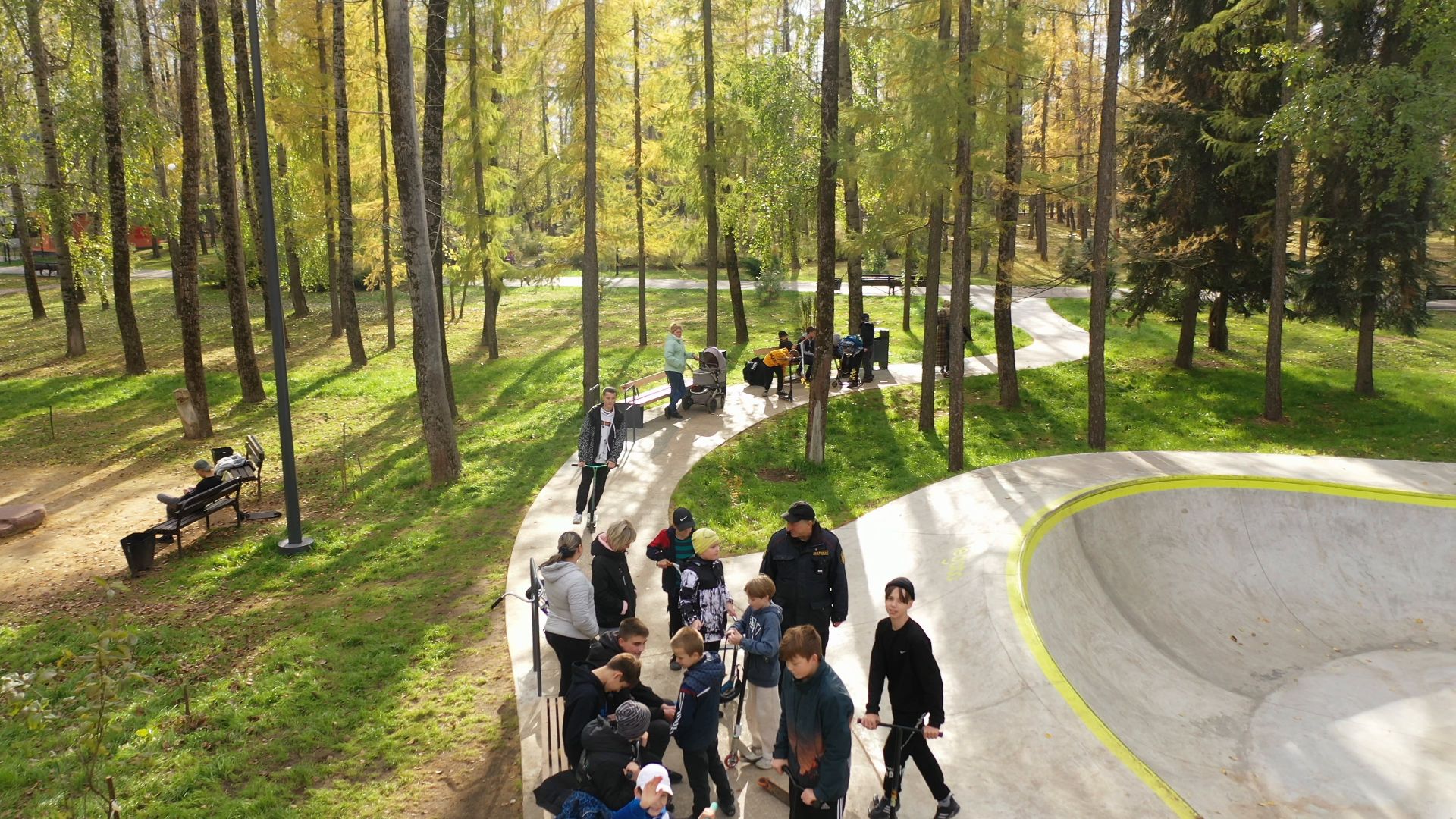 видео с коптера, парк, москворецкий,