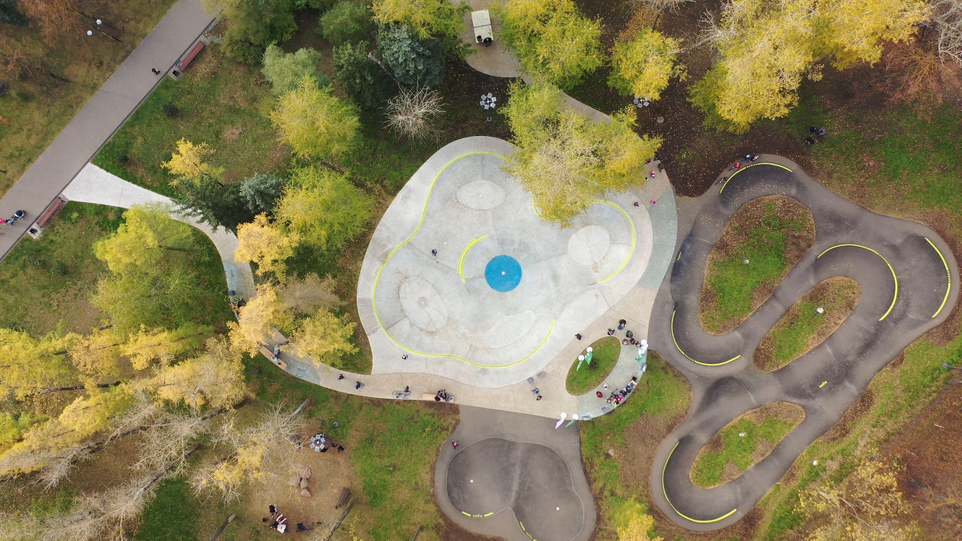 видео с коптера, парк, москворецкий,