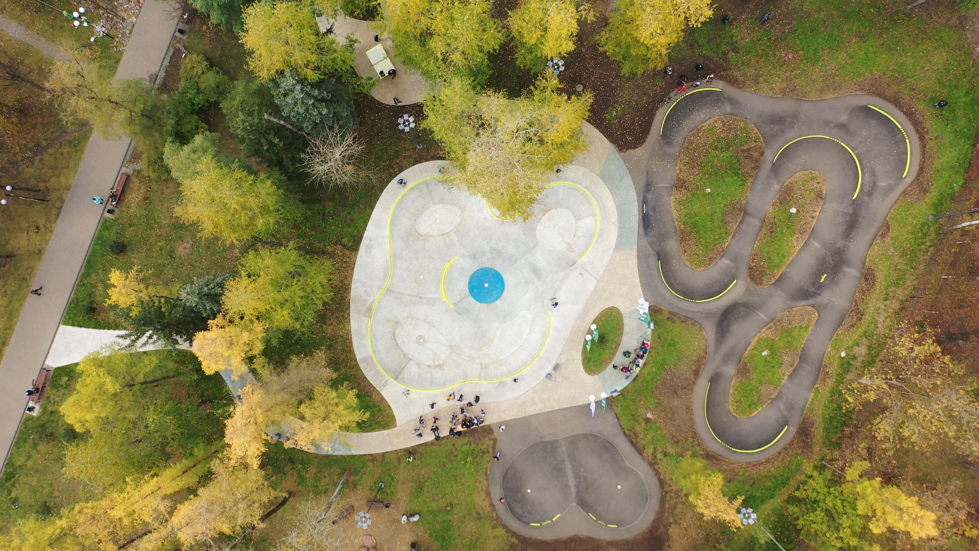 видео с коптера, парк, москворецкий,