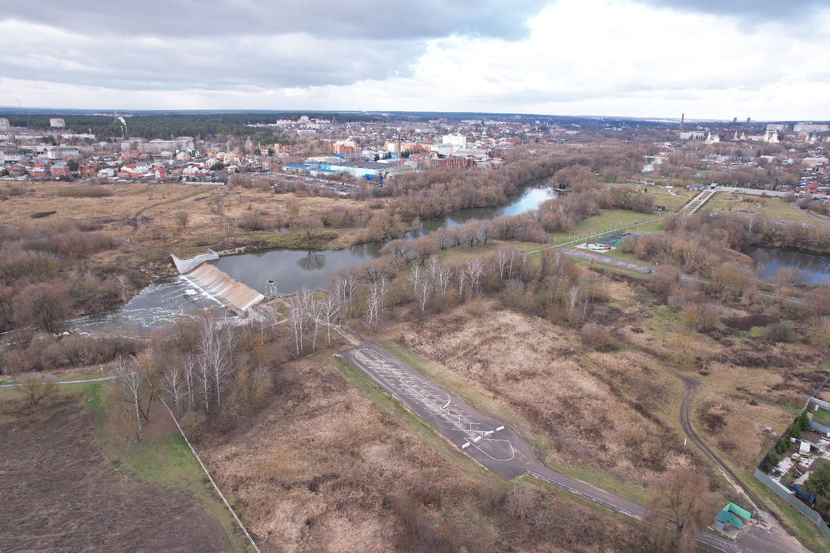видео с коптера, парк, принарский,