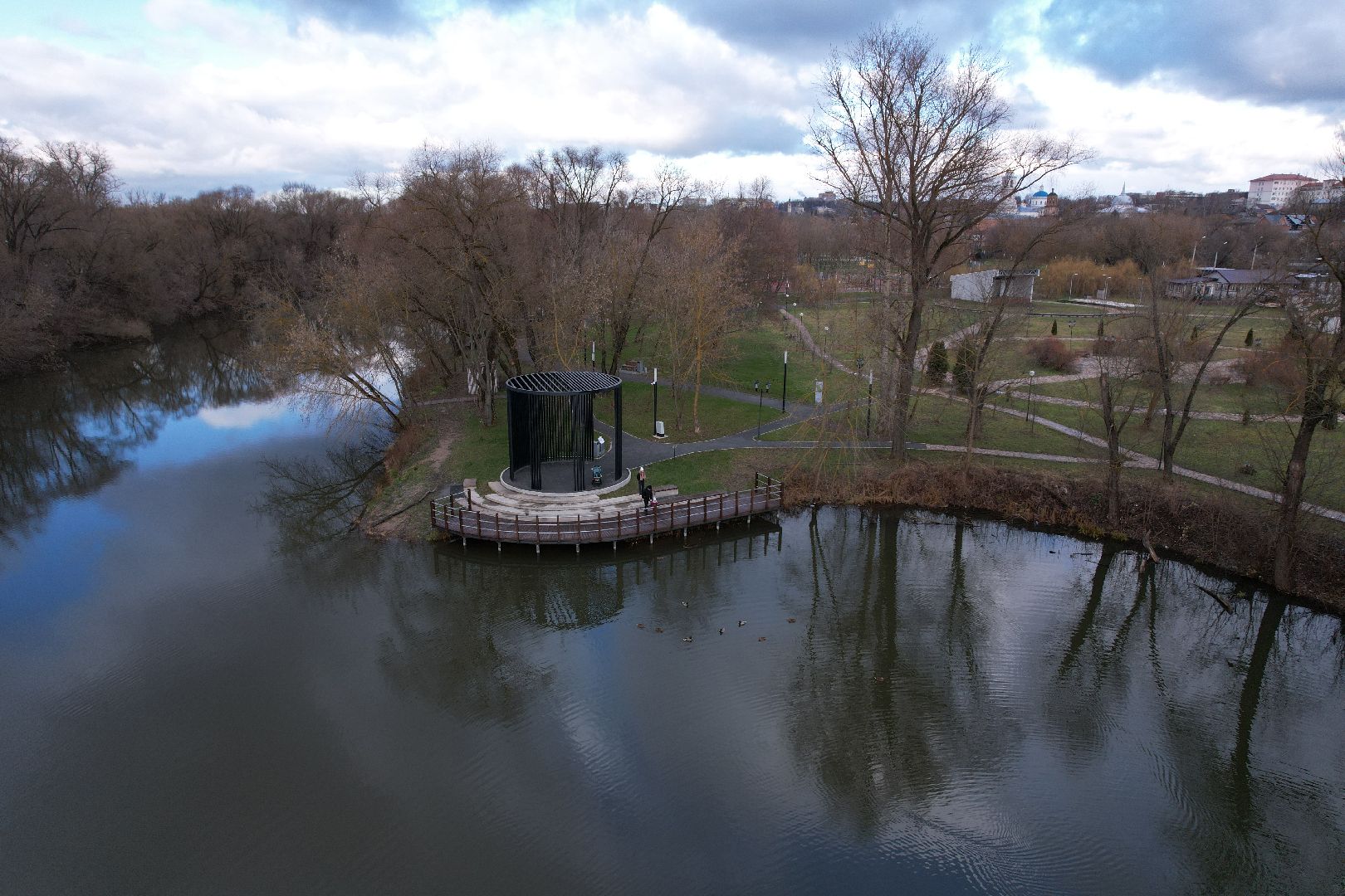 видео с коптера, парк, принарский,