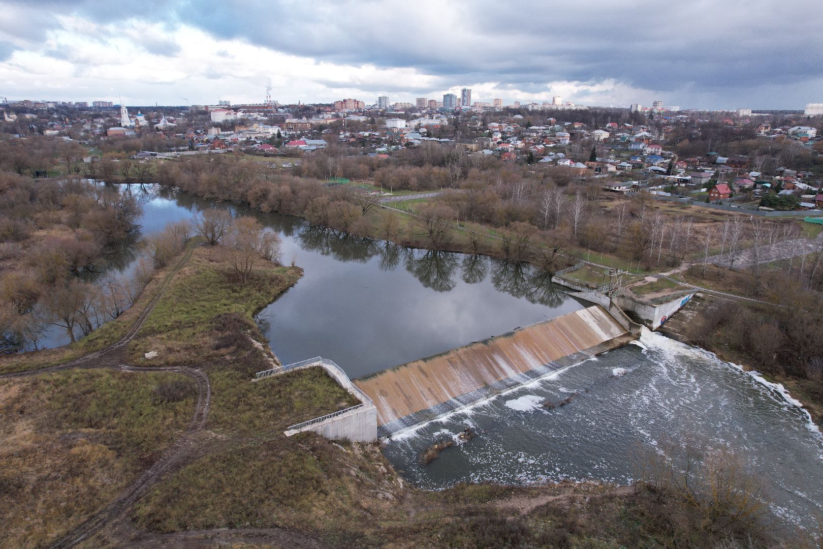 видео с коптера, парк, принарский,