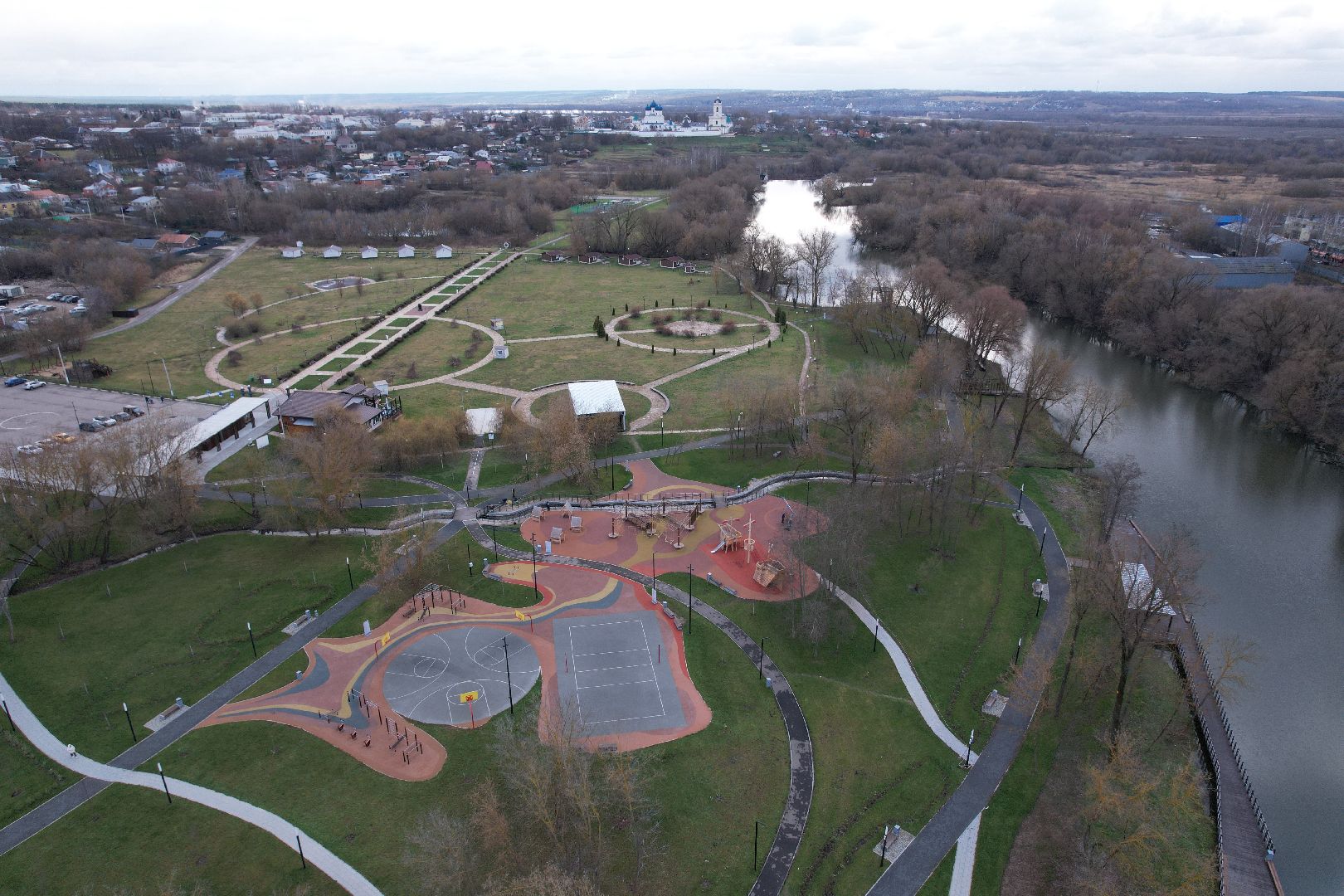 видео с коптера, парк, принарский,