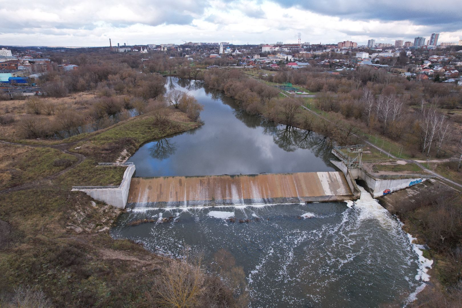 видео с коптера, парк, принарский,