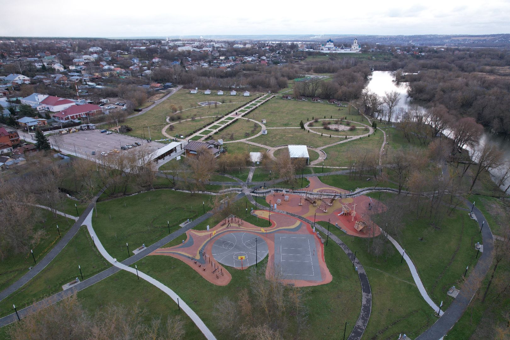 видео с коптера, парк, принарский,